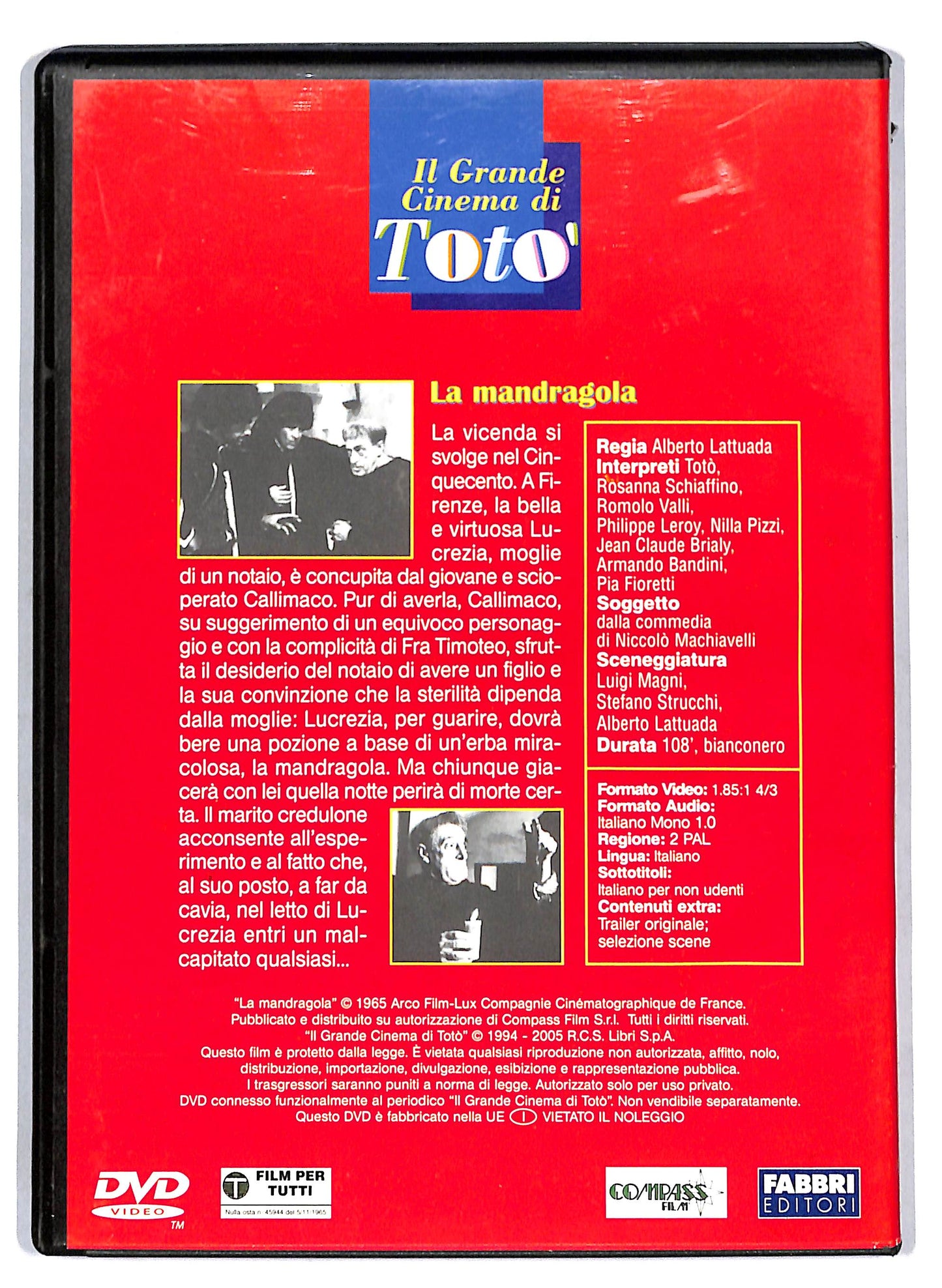 EBOND La mandragola EDITORIALE DVD D809052