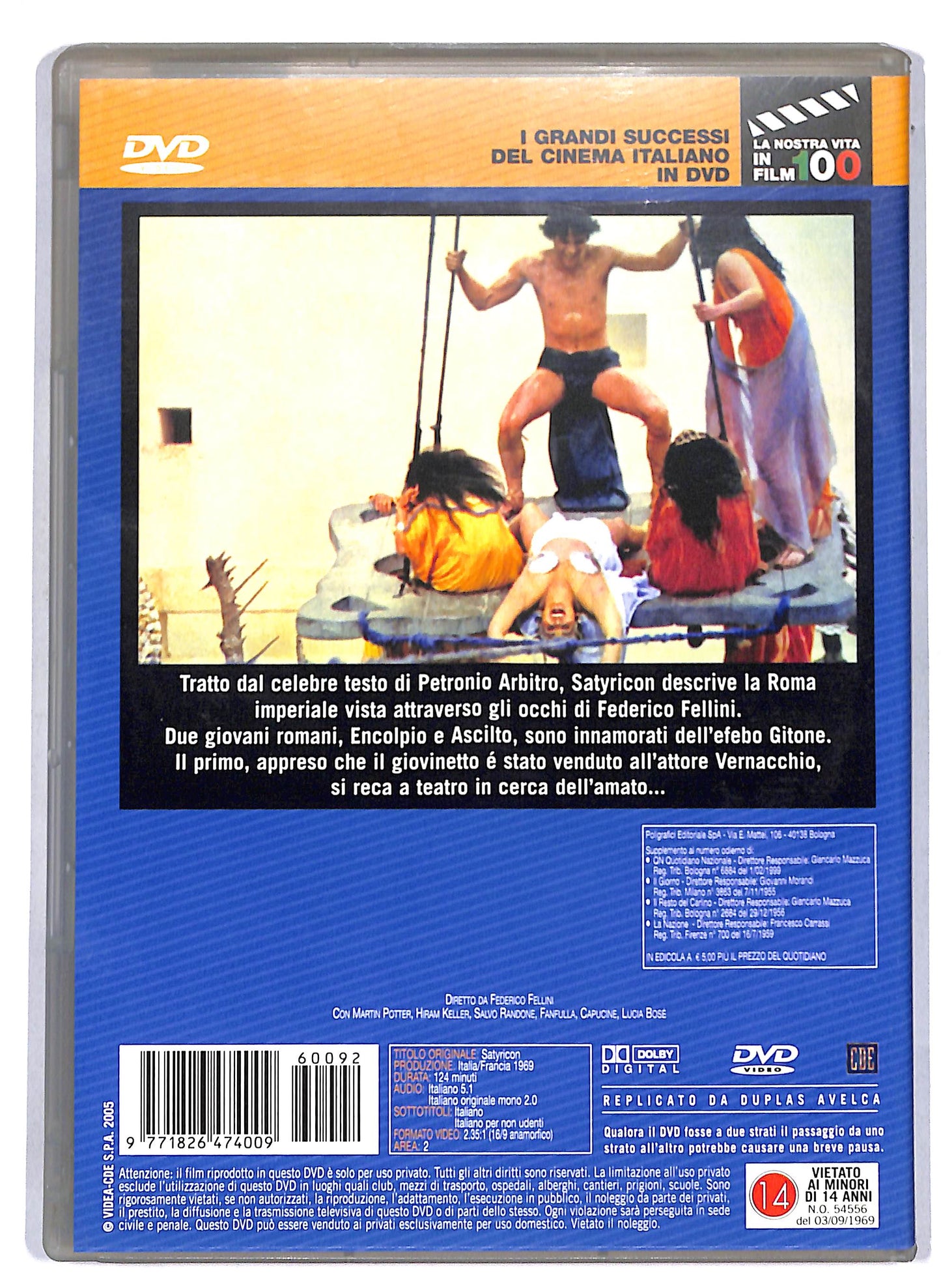 EBOND Fellini Satyricon EDITORIALE DVD D809062