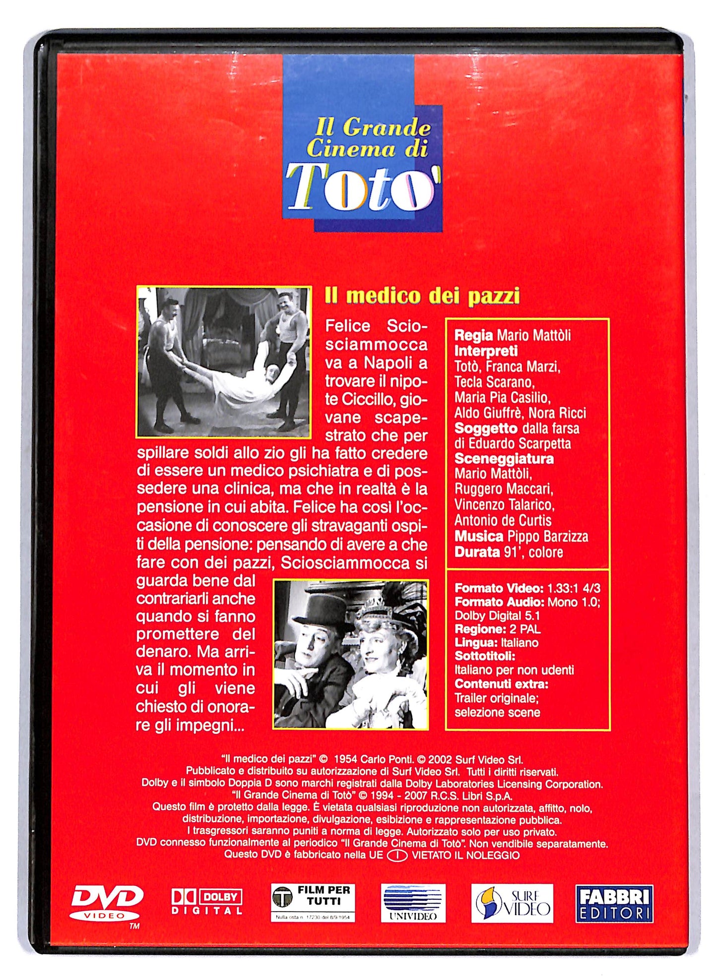 EBOND Il Medico dei pazzi EDITORIALE DVD D809117