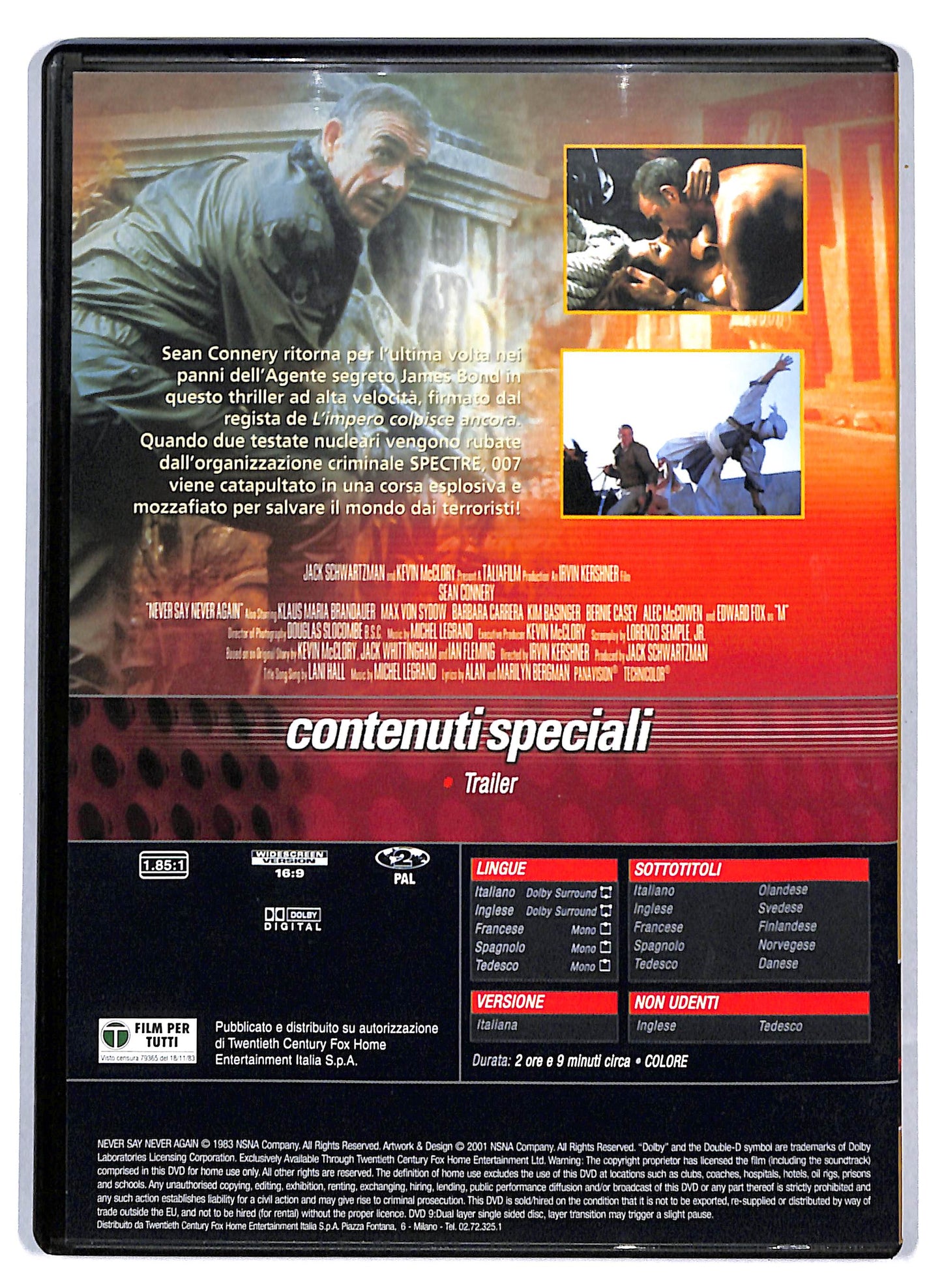 EBOND Sean Connery - Mai dire mai EDITORIALE DVD D809539
