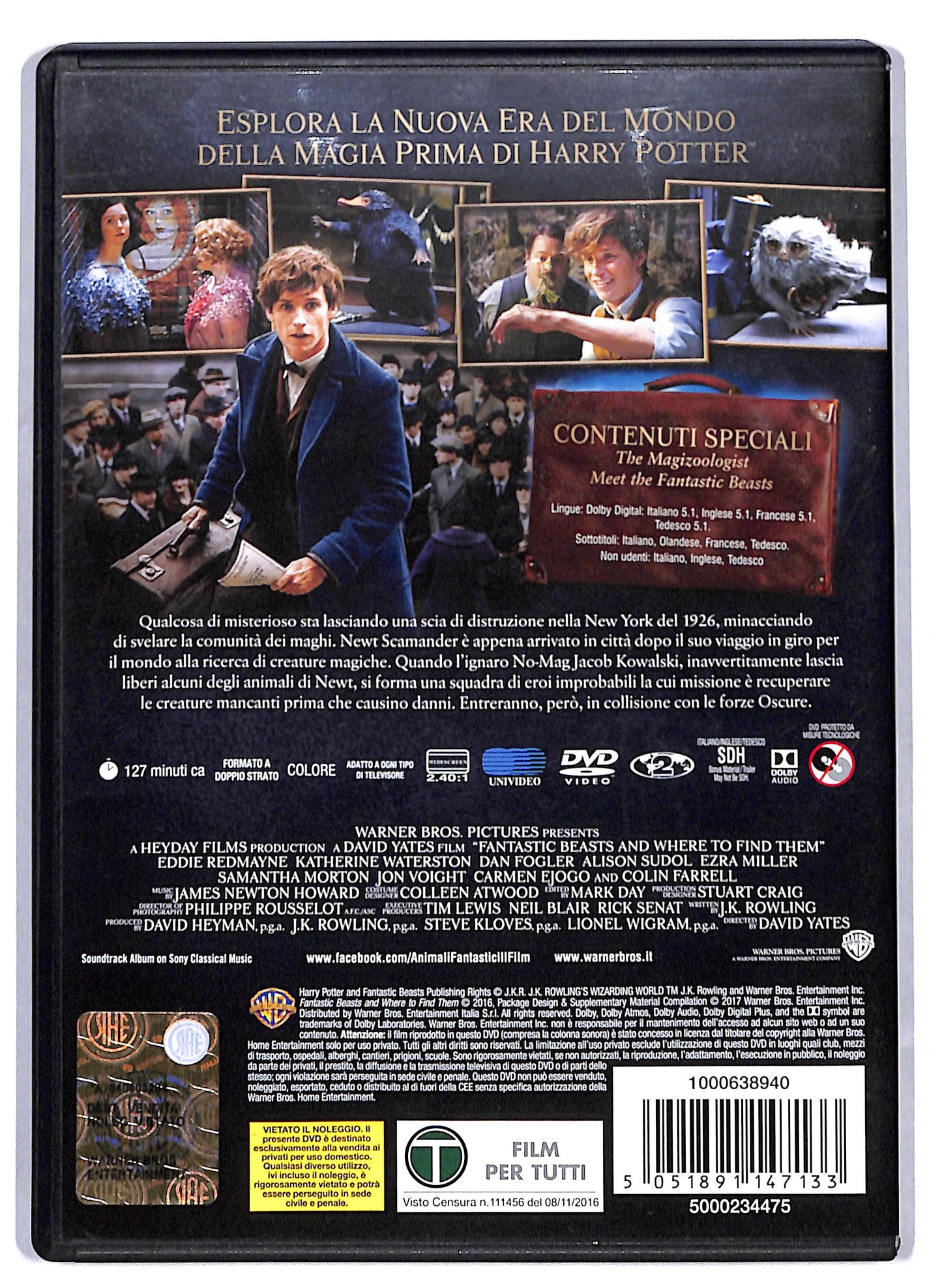 EBOND Animali fantastici e dove trovarli DVD D810109