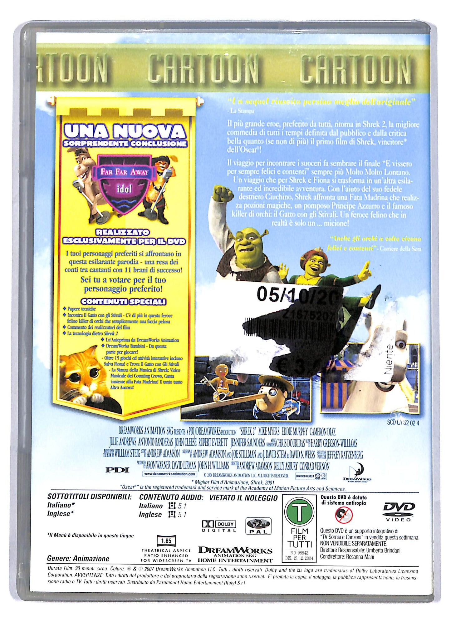 EBOND Shrek 2 EDITORIALE DVD D810161