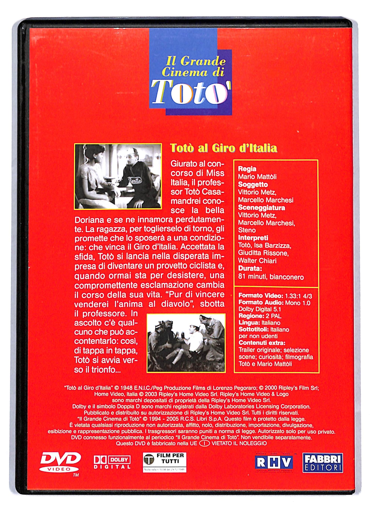 EBOND Toto al Giro d'Italia EDITORIALE DVD D810230