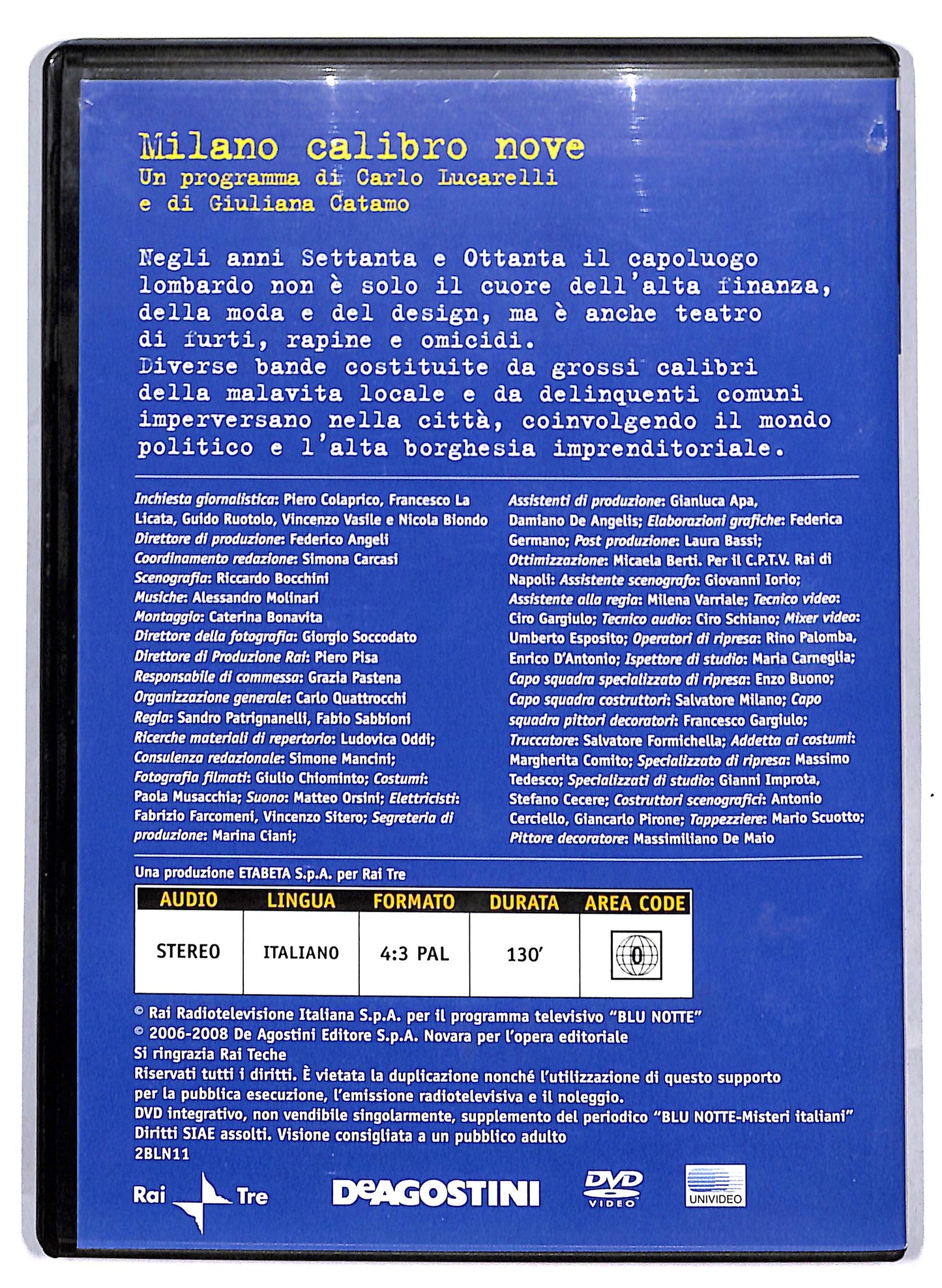 EBOND Milano calibro nove - Blu notte Vol.11 EDITORIALE DVD D810264