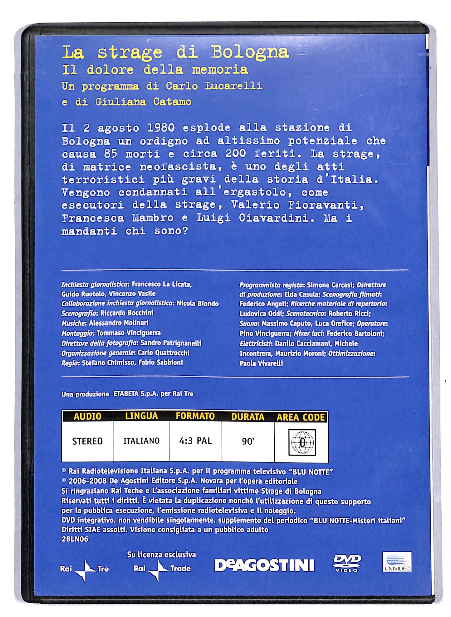 EBOND Blu Notte Vol.6 - La strage di Bologna EDITORIALE DVD D810301