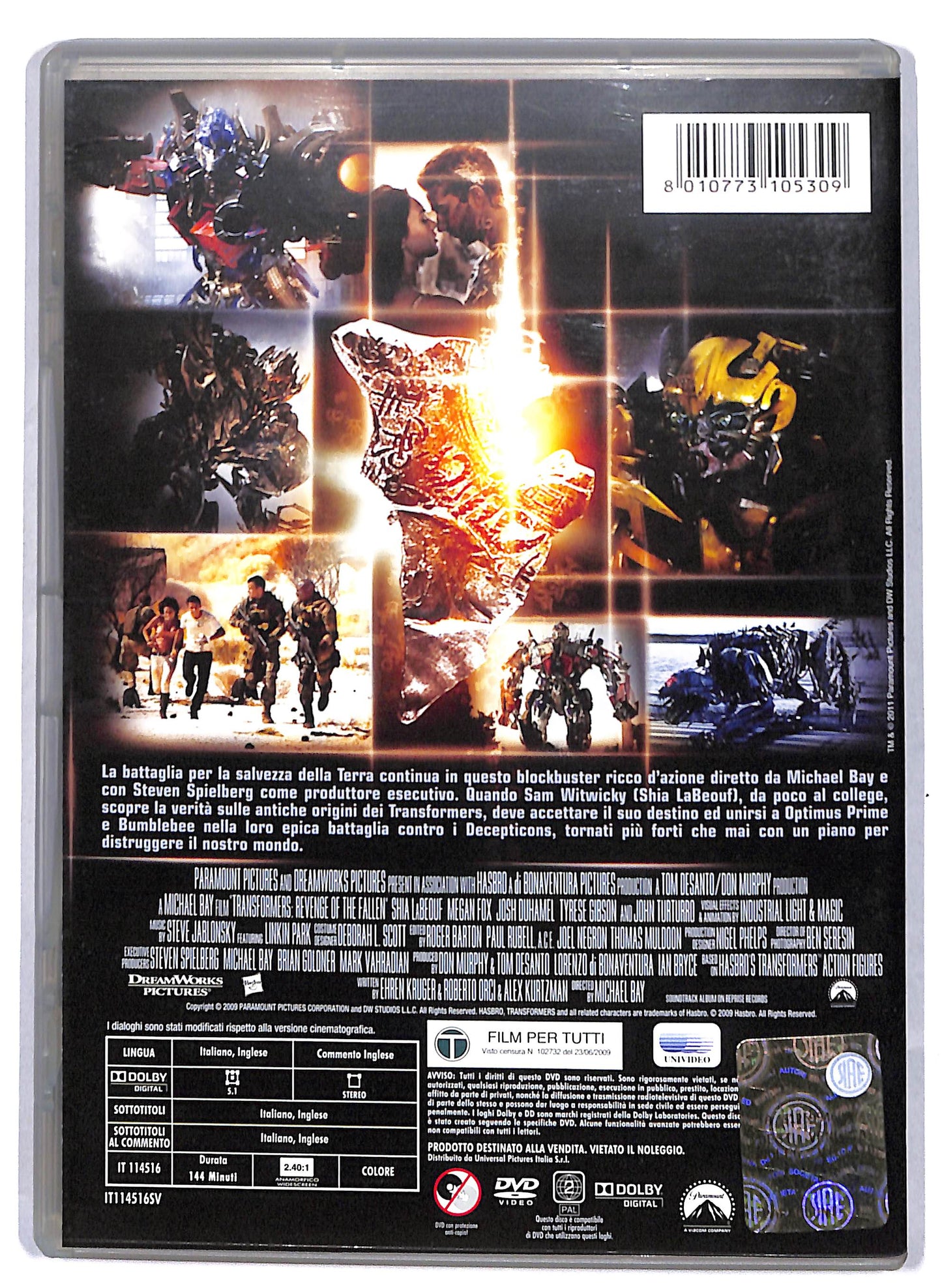 EBOND Transformers - La vendetta del caduto DVD D810314