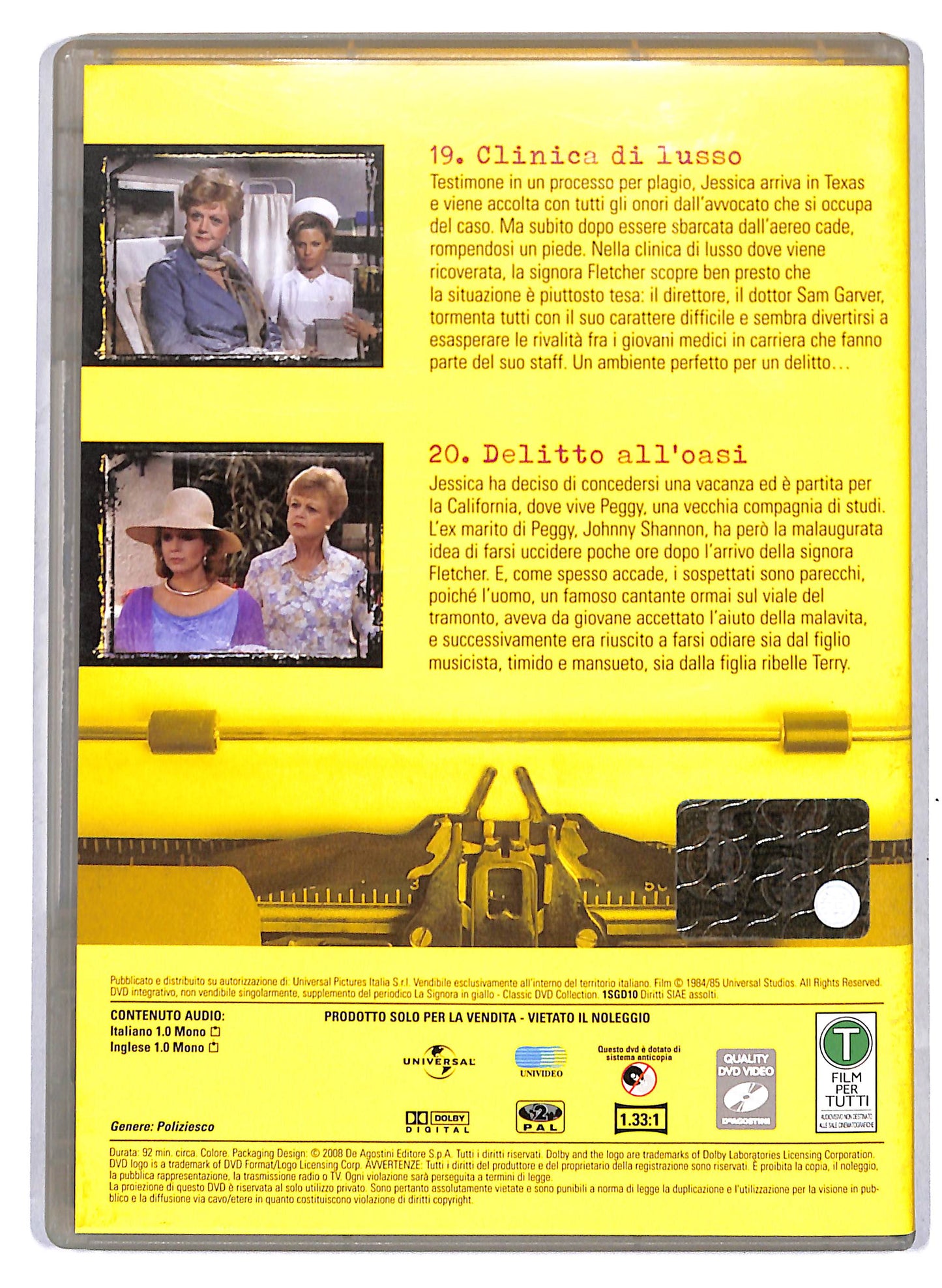 EBOND La Signora in Giallo Stagione 1 episodi 19 - 20 EDITORIALE DVD D810329