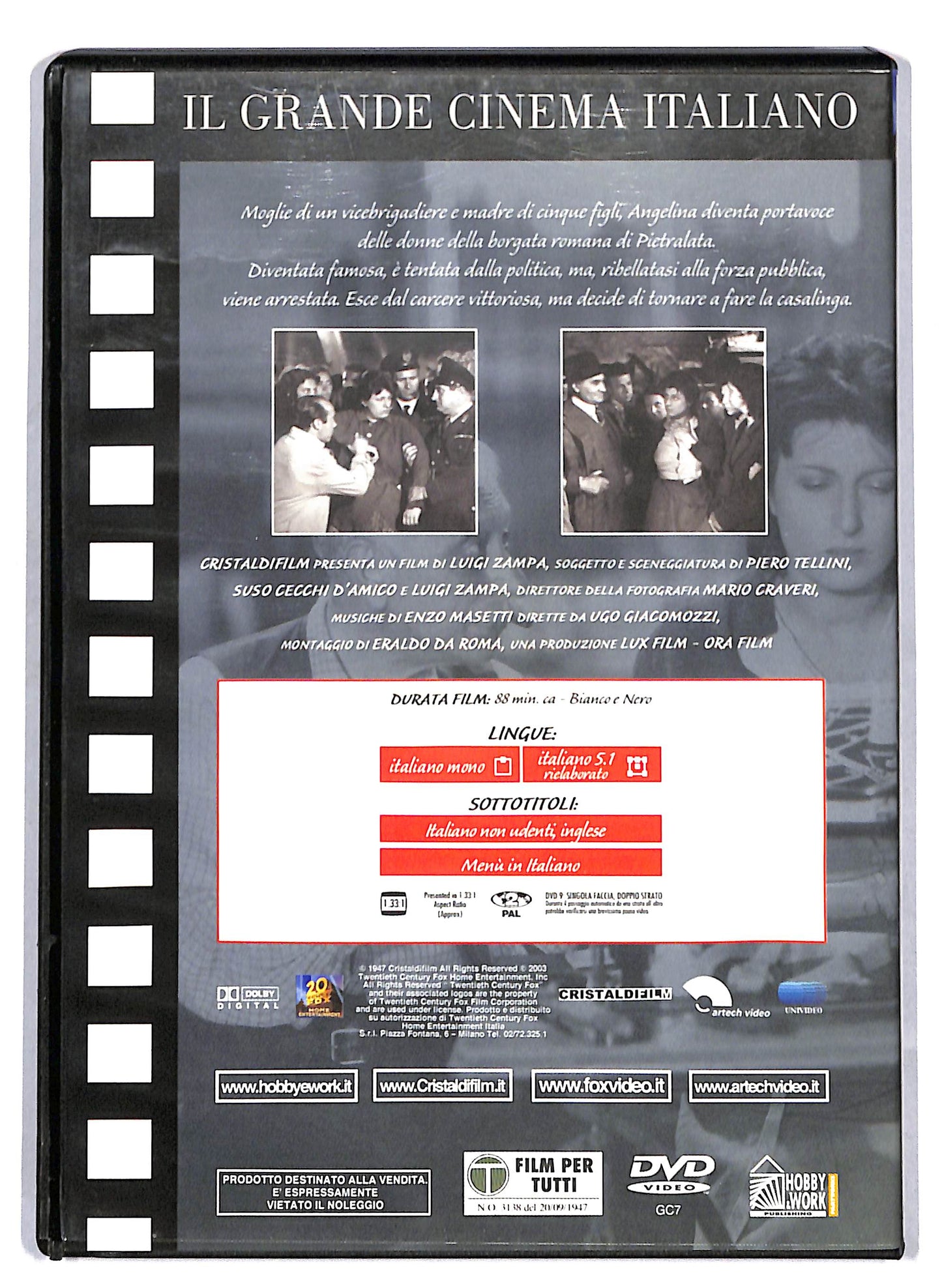 EBOND L'onorevole Angelina EDITORIALE DVD D810525