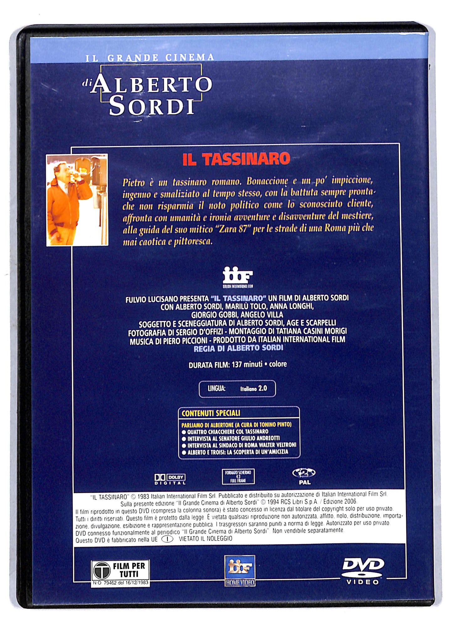 EBOND Il tassinaro EDITORIALE DVD D811027