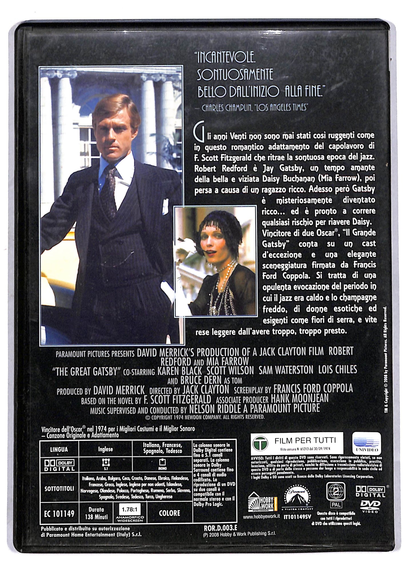 EBOND Il Grande Gatsby Robert Redford EDITORIALE DVD D811145