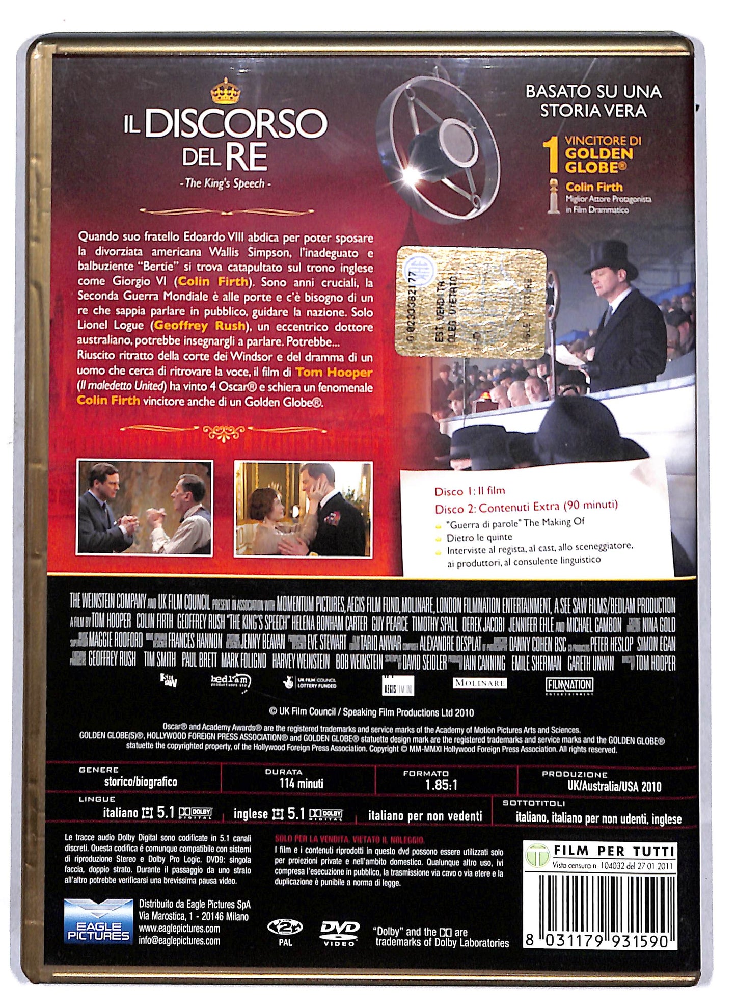 EBOND Il discorso del re DVD D811261