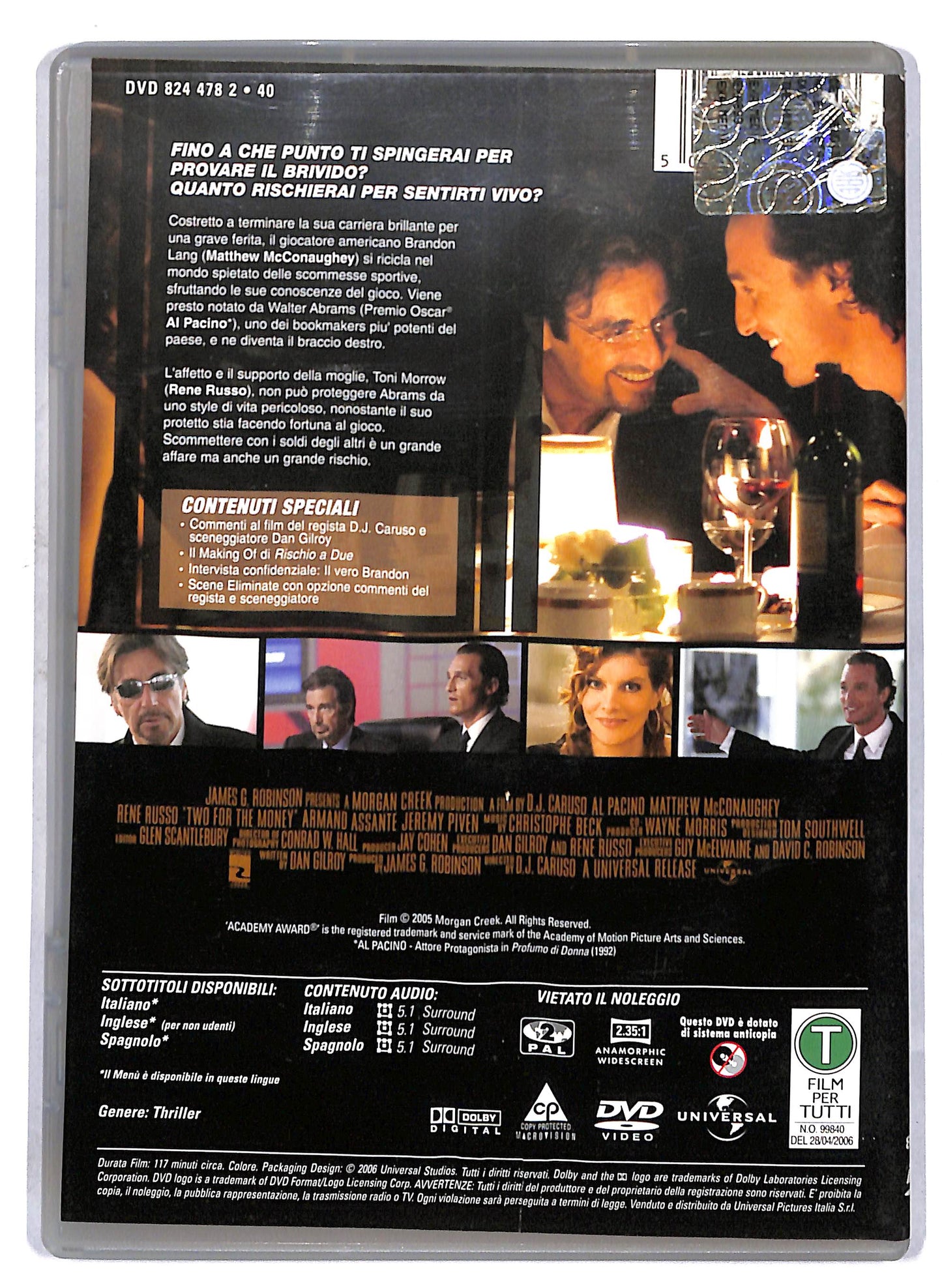 EBOND Rischio a due DVD D811305