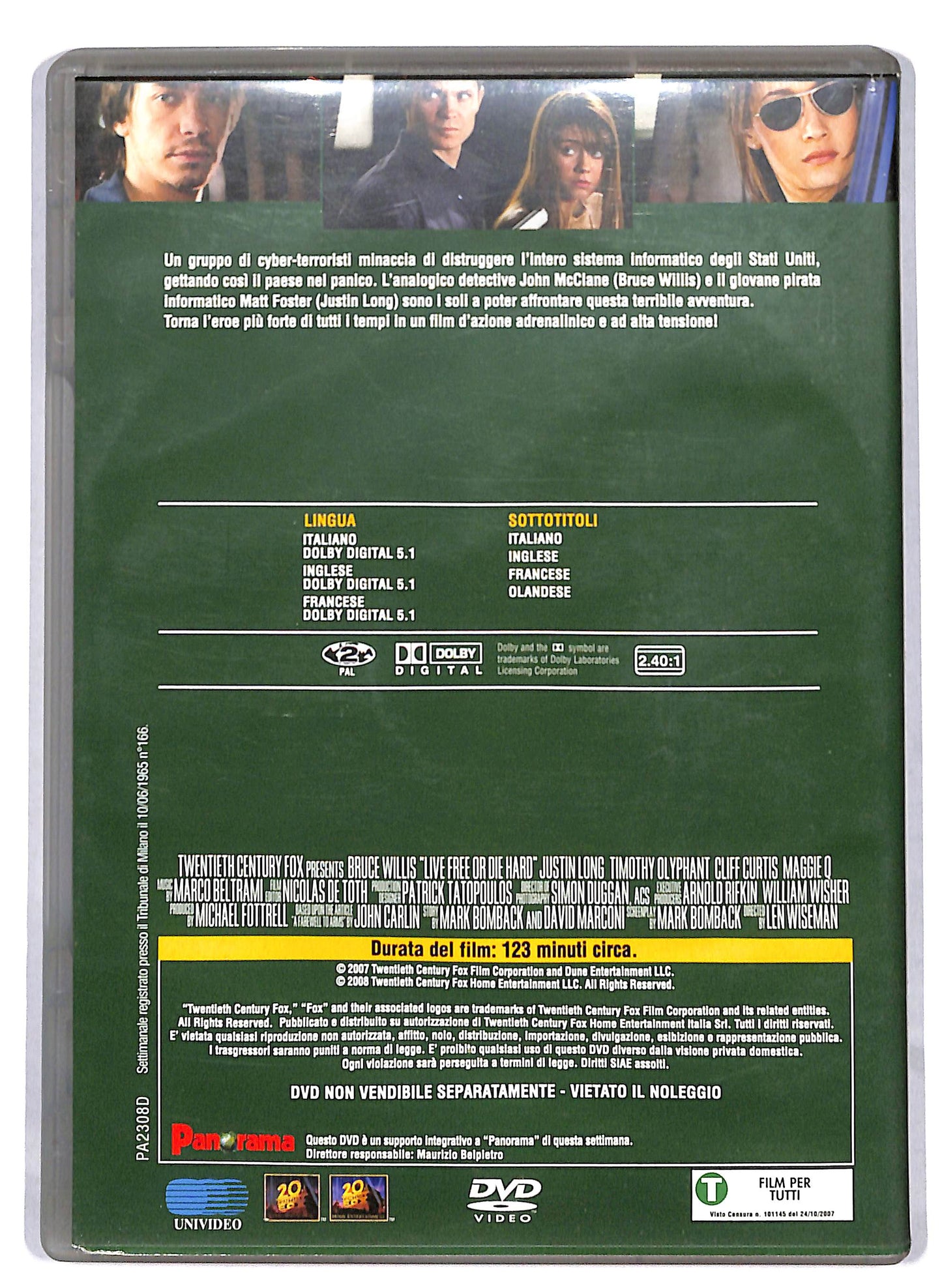 EBOND Die Hard - Vivere o morire EDITORIALE DVD D811418