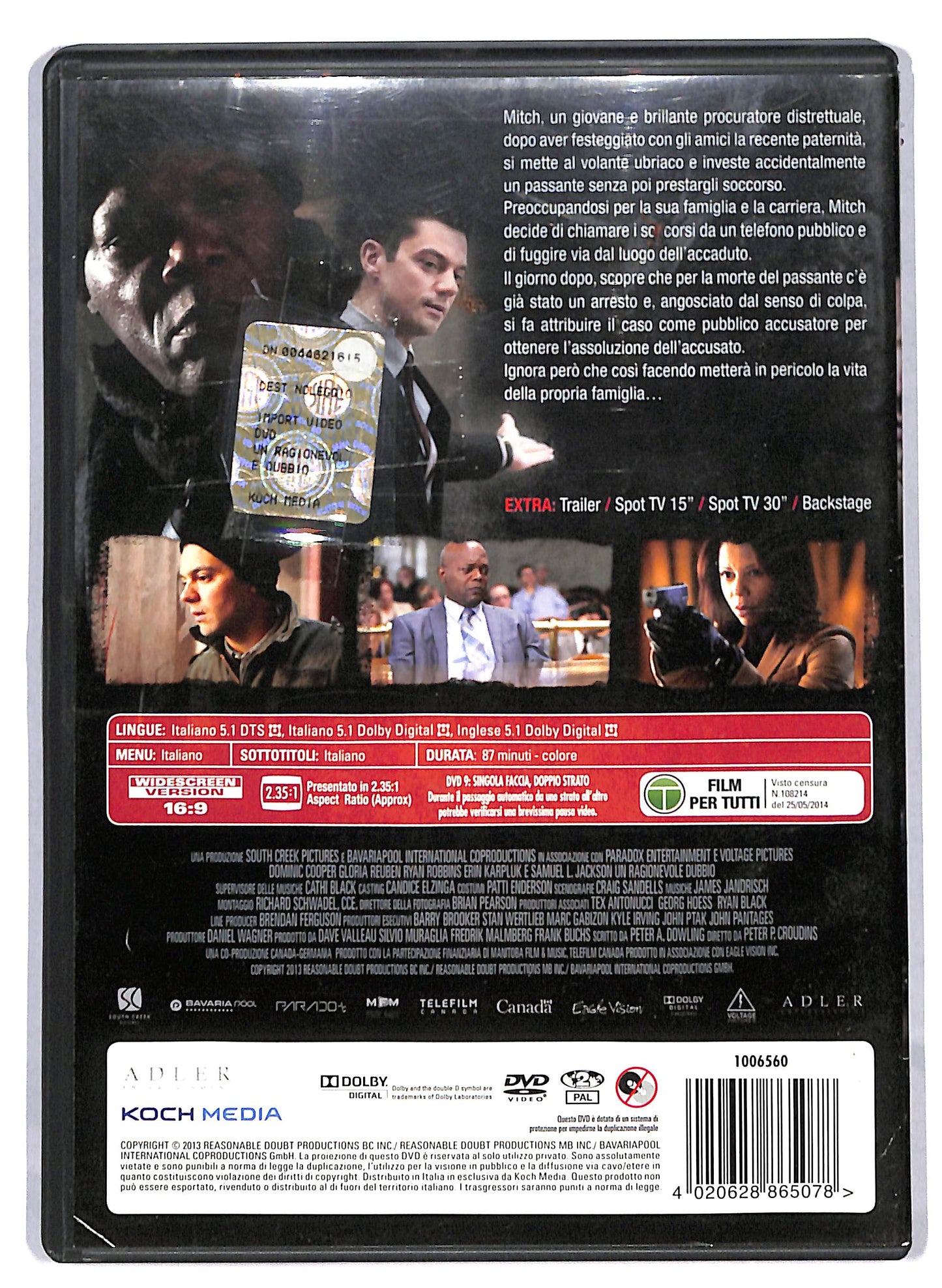 EBOND Un ragionevole dubbio NOLEGGIO DVD D811450