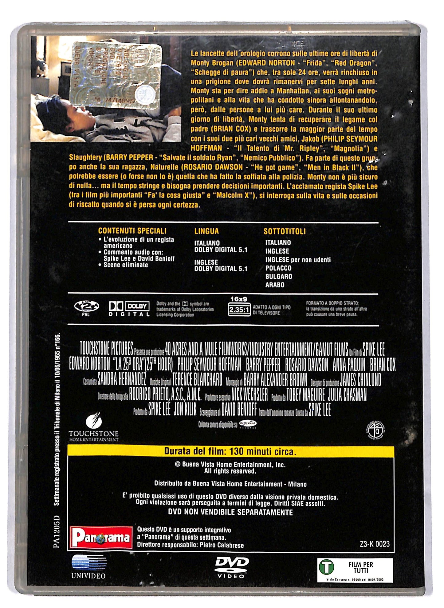 EBOND La 25ª ora EDITORIALE DVD D811508