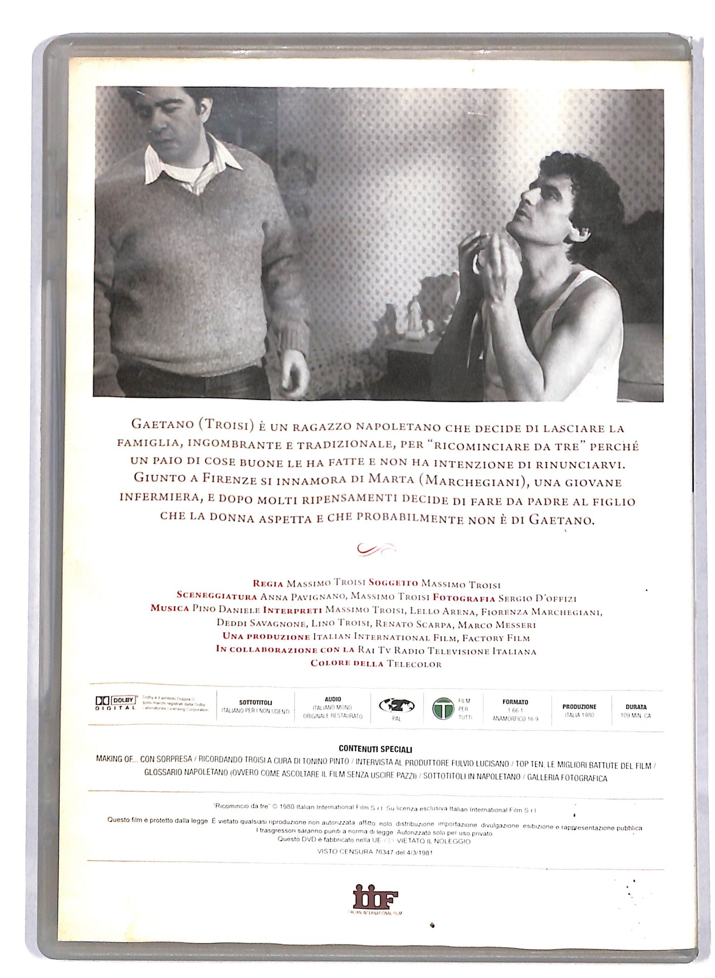 EBOND Ricomincio da tre EDITORIALE DVD D811529