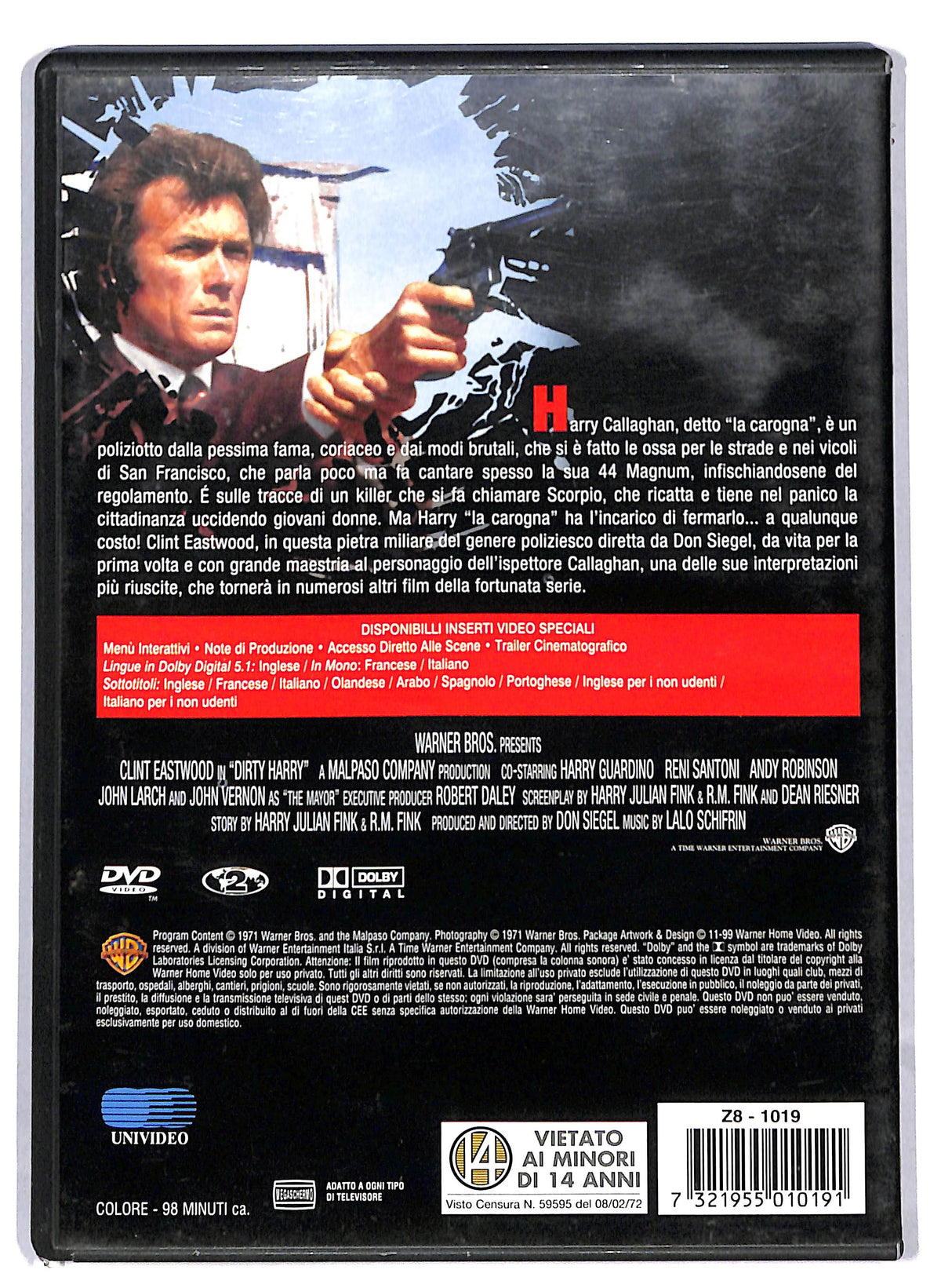 EBOND Ispettore Callaghan Il Caso Scorpio e Tuo DVD D811620