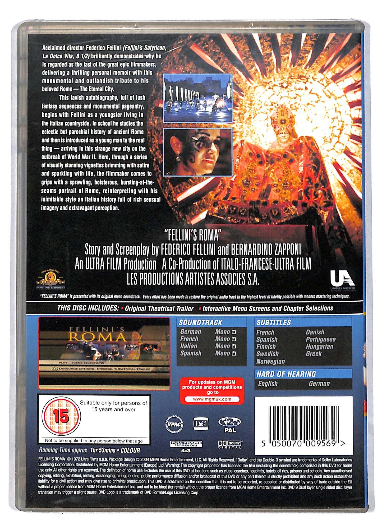 EBOND Fellini's roma UK Edition DVD D811726