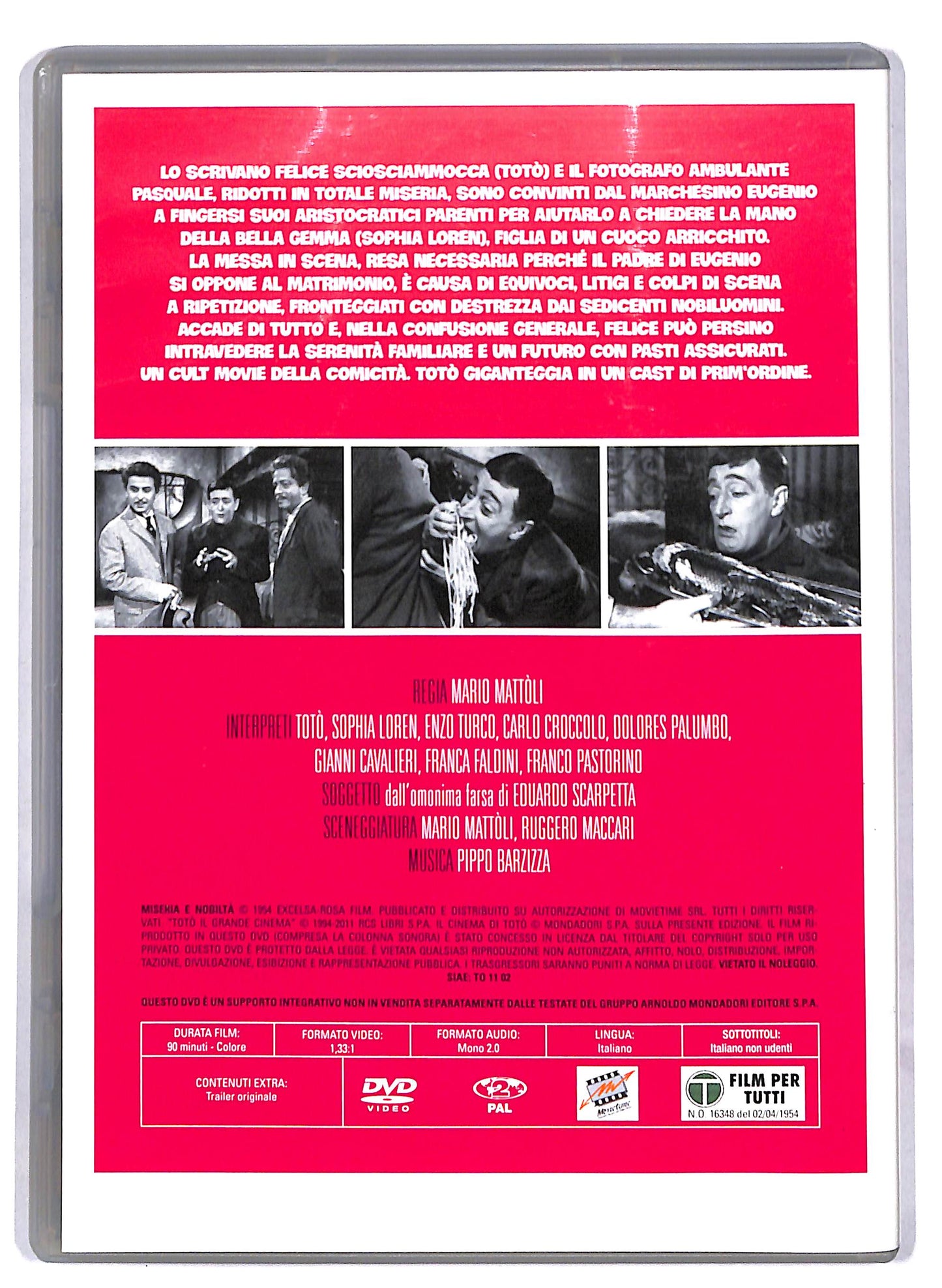 EBOND Miseria e nobilta EDITORIALE DVD D811751