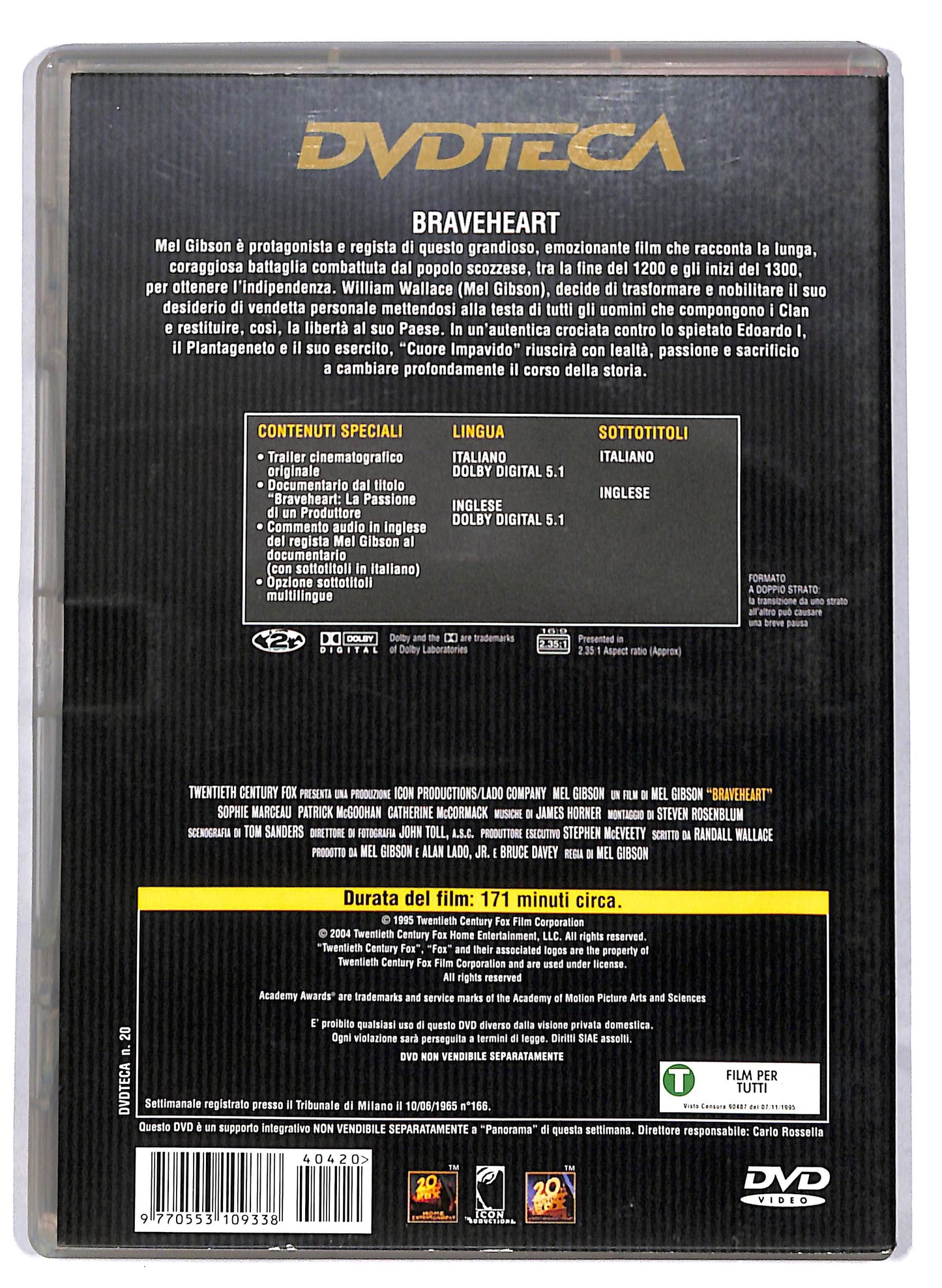 EBOND Braveheart EDITORIALE DVD D811804