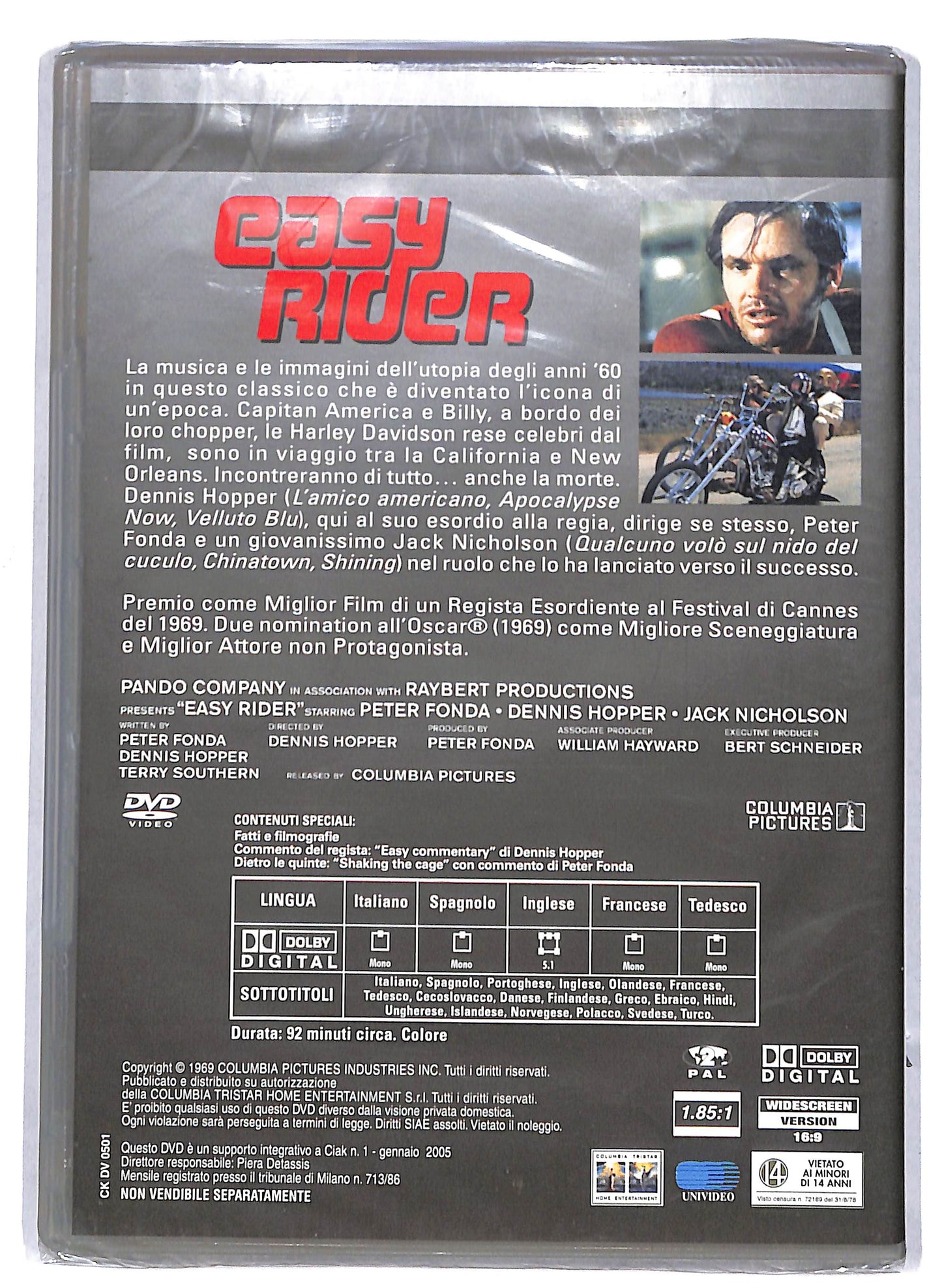 EBOND Easy Rider - Liberta e paura EDITORIALE DVD D811931
