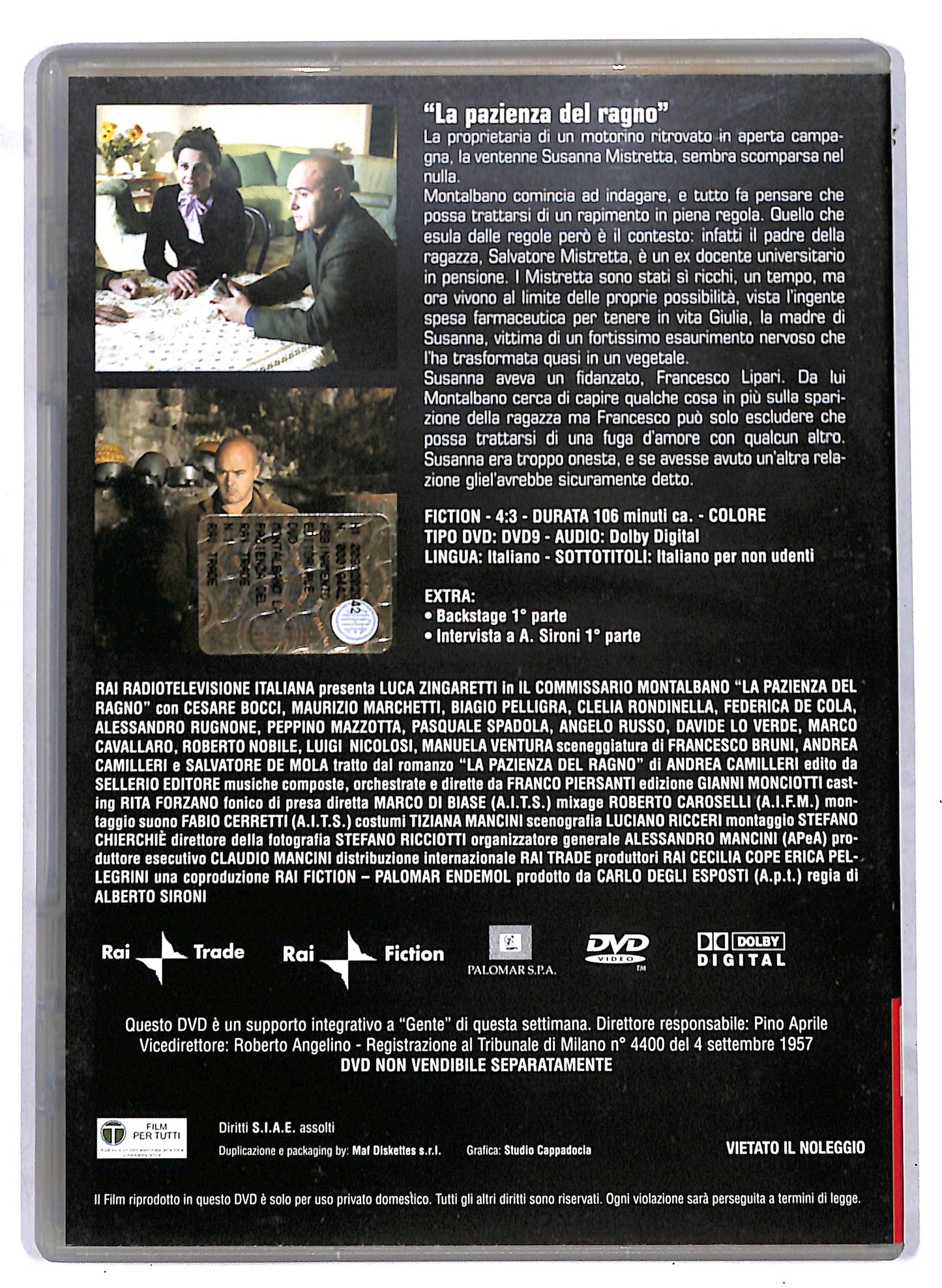 EBOND Il commissario Montalbano La pazienza del ragno EDITORIALE DVD D812464