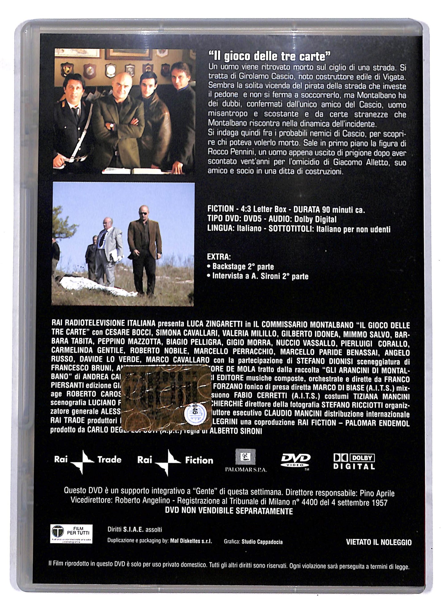 EBOND Commissario Montalbano Il gioco delle tre carte EDITORIALE DVD D812550