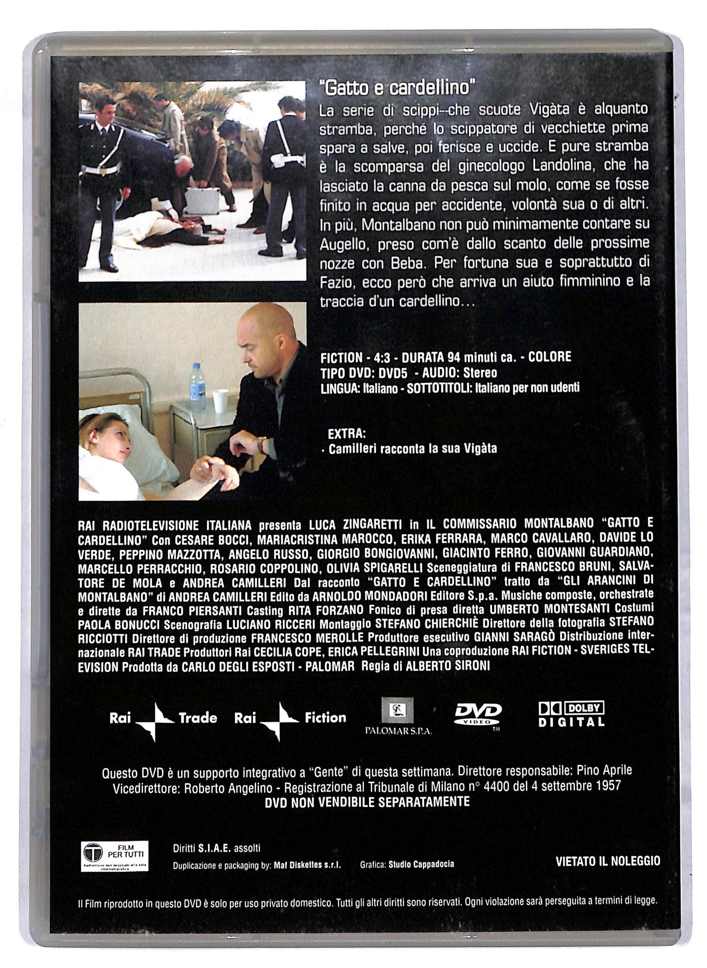 EBOND Il Commissario Montalbano Gatto e Cardellino EDITORIALE DVD D812641