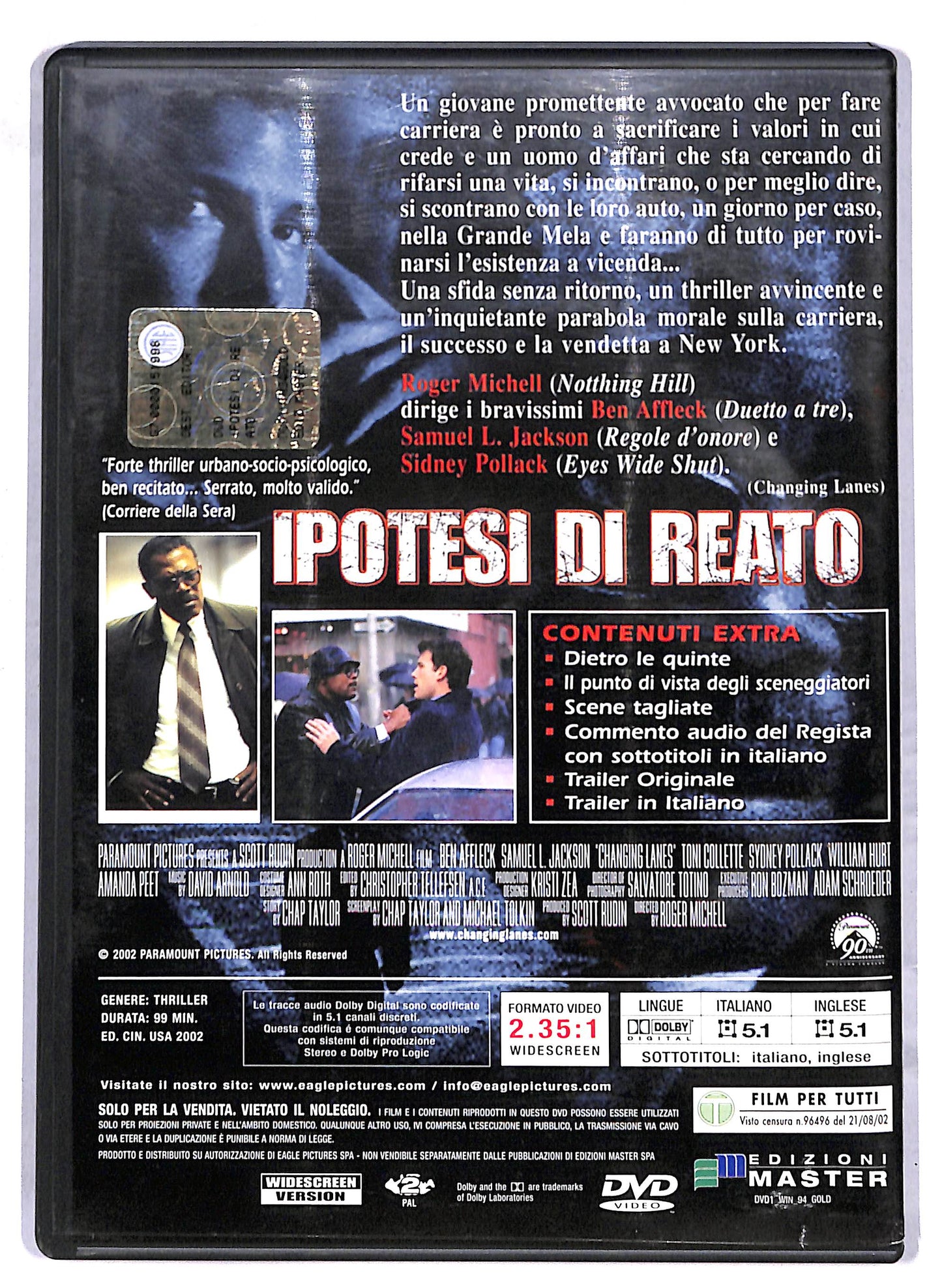 EBOND Ipotesi di reato EDITORIALE DVD D812759