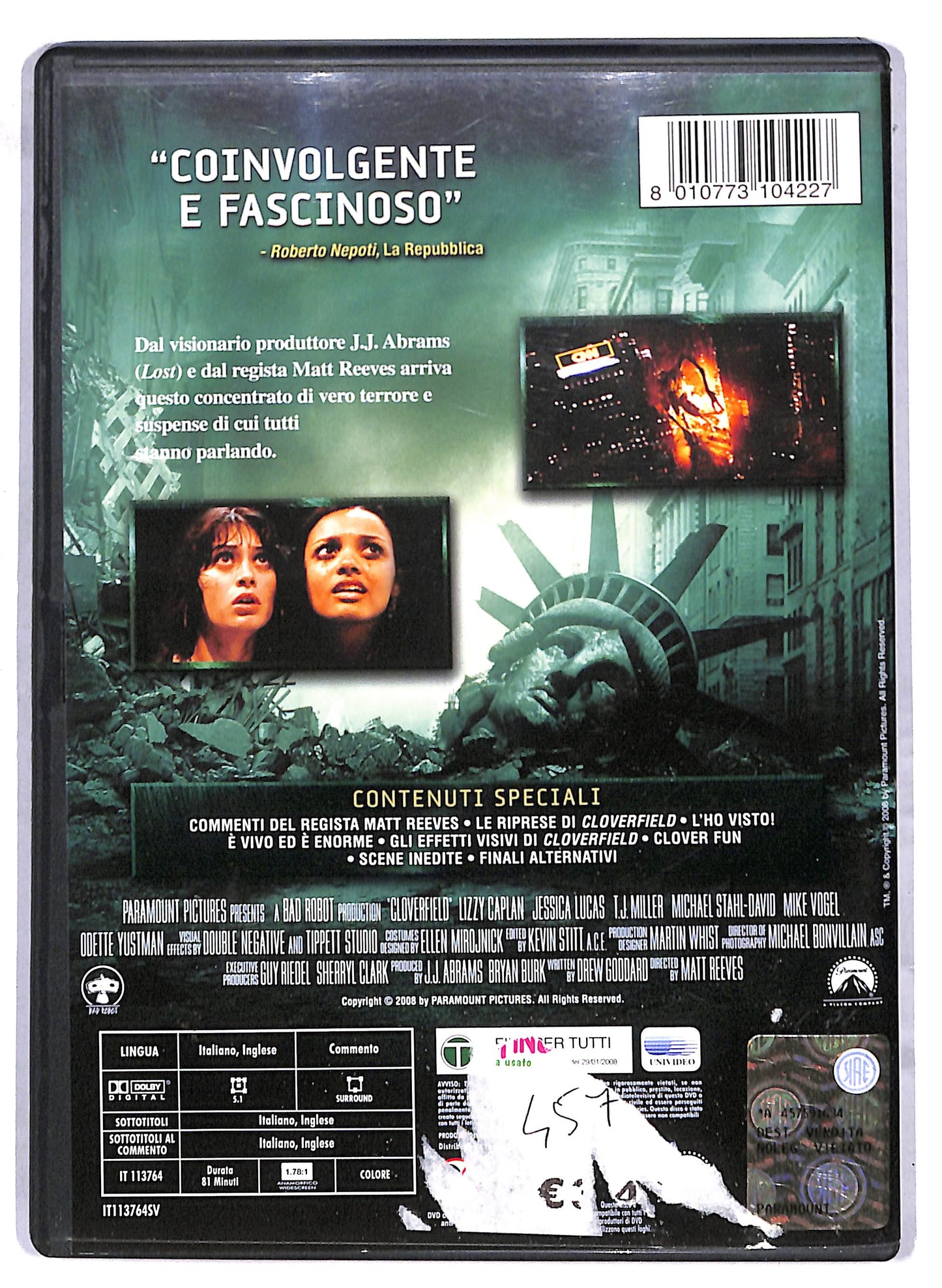 EBOND Cloverfield DVD D812762