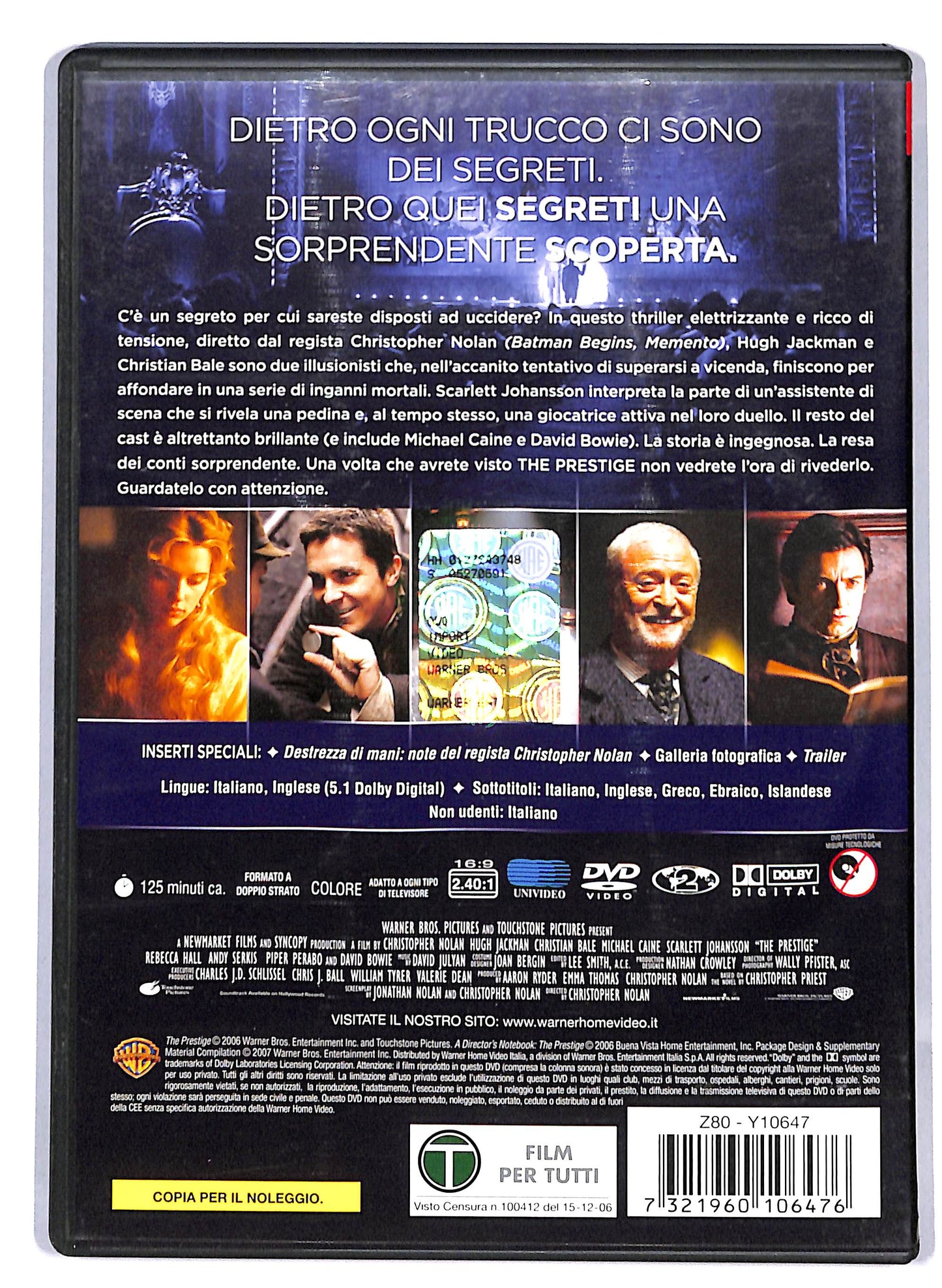 EBOND The Prestige NOLEGGIO DVD D812929