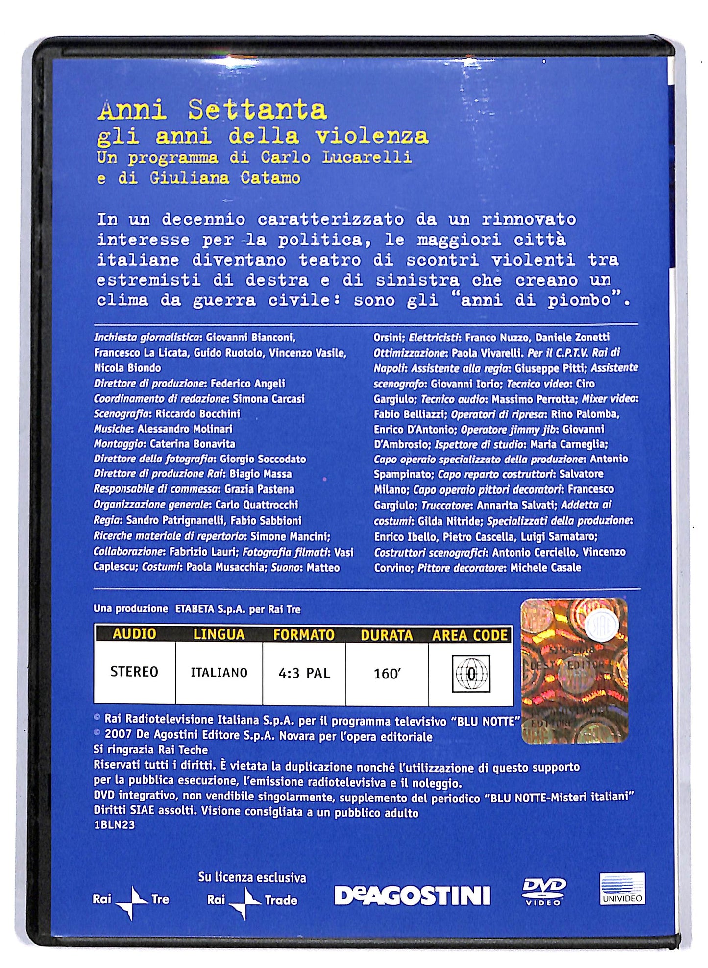 EBOND Anni Settanta Gli anni della violenza vol 23 EDITORIALE DVD D813032