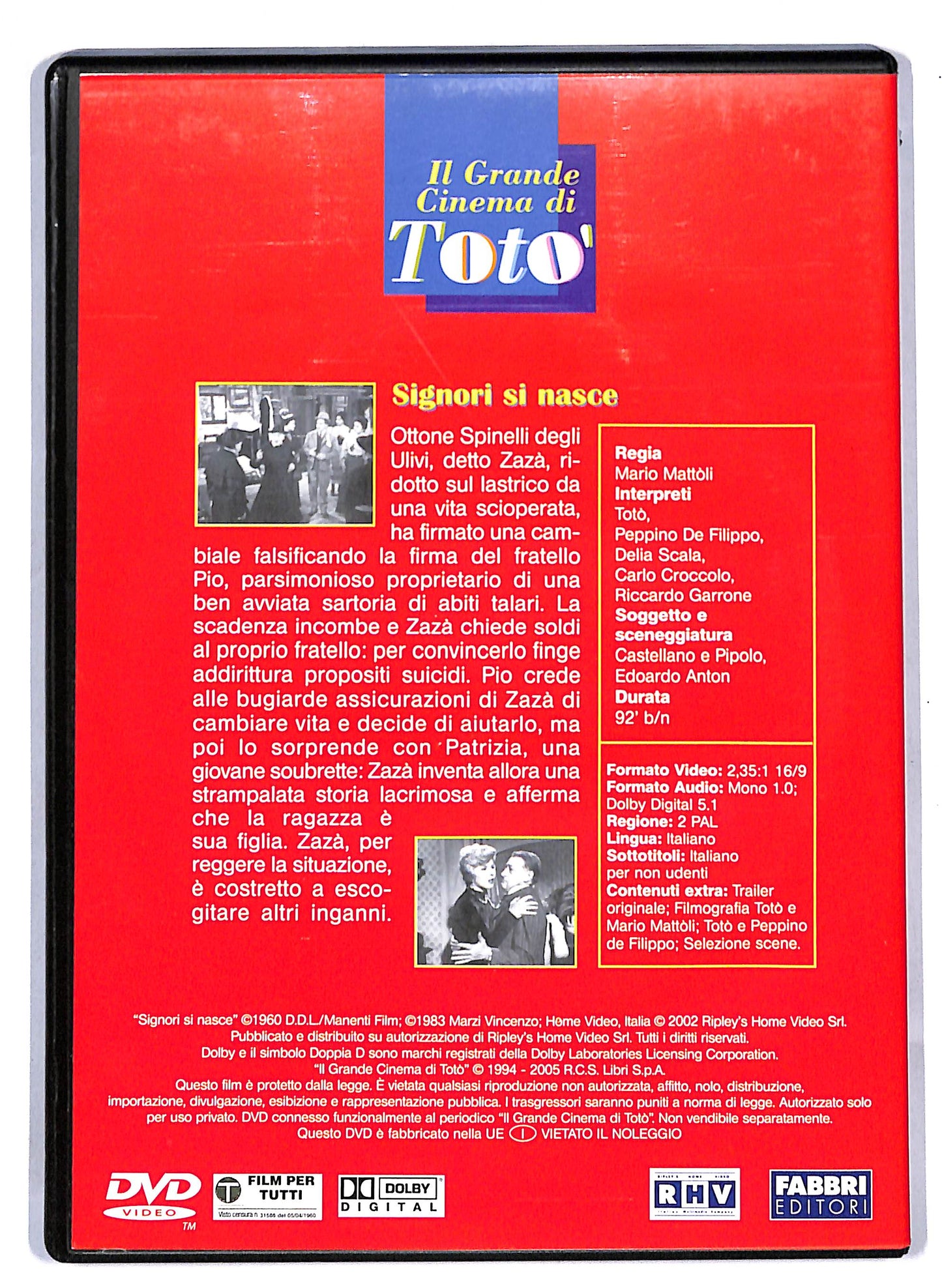 EBOND Signori si nasce EDITORIALE DVD D813056