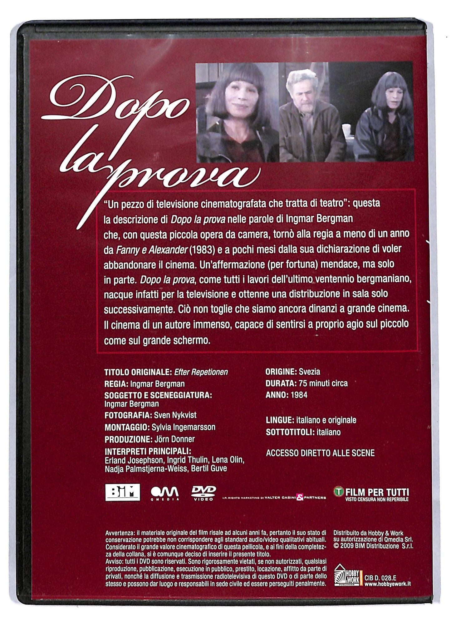 EBOND Dopo la prova EDITORIALE DVD D813119