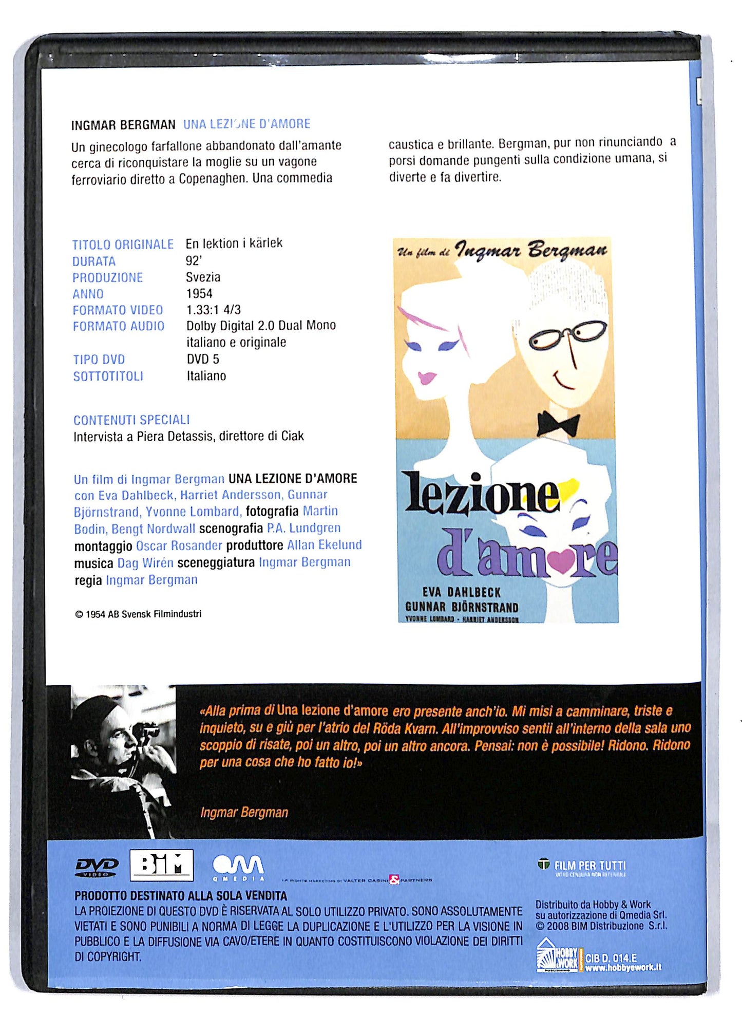 EBOND Una lezione d'amore EDITORIALE DVD D813128