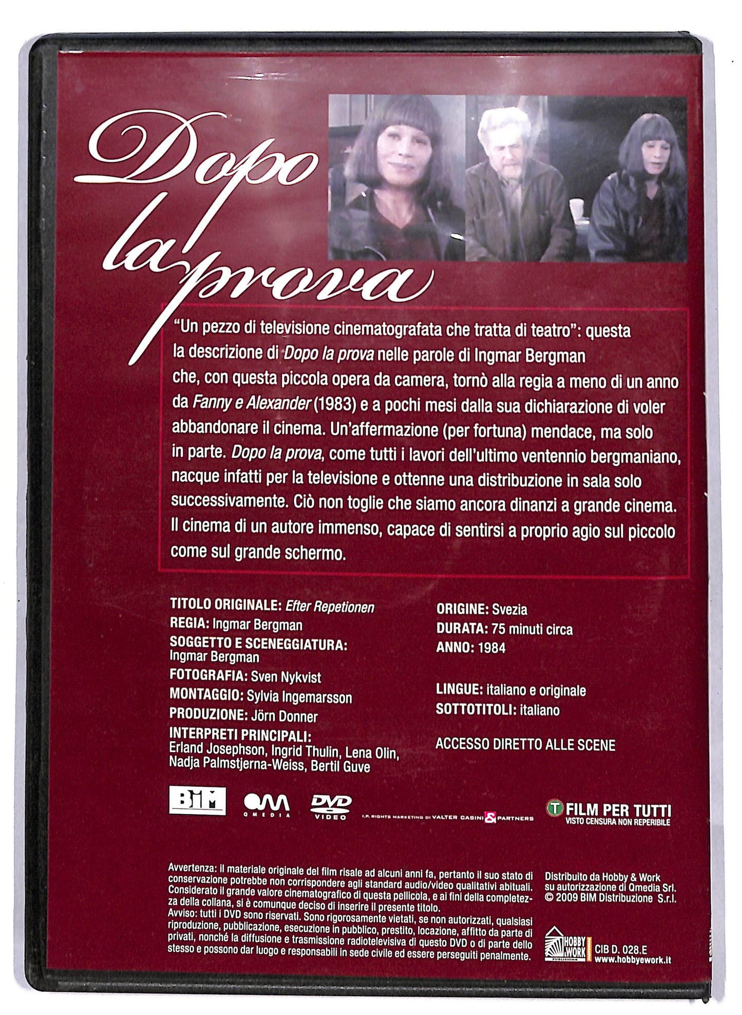EBOND Dopo la prova EDITORIALE DVD D813313
