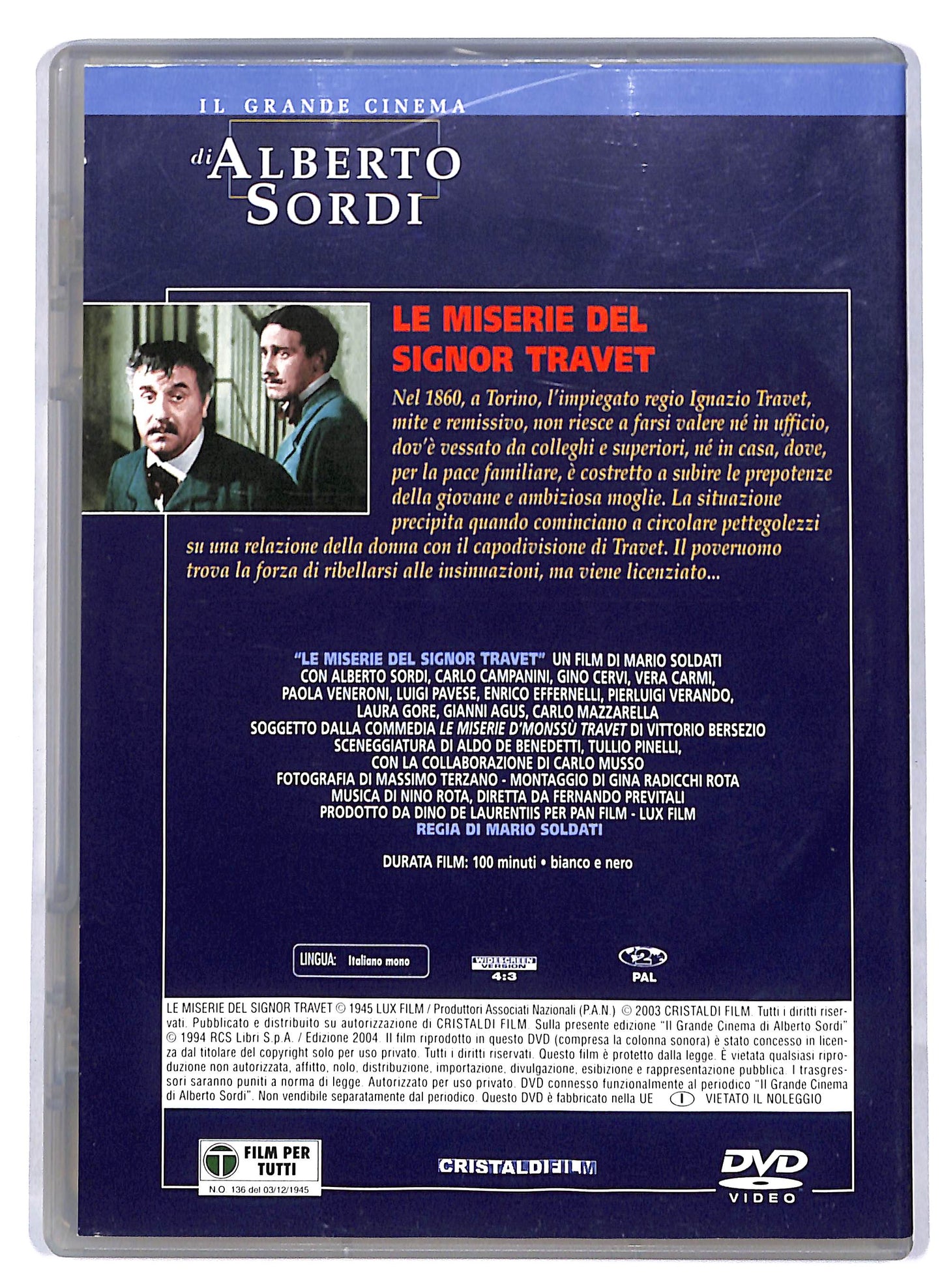 EBOND Le miserie del signor Travet EDITORIALE DVD D813338