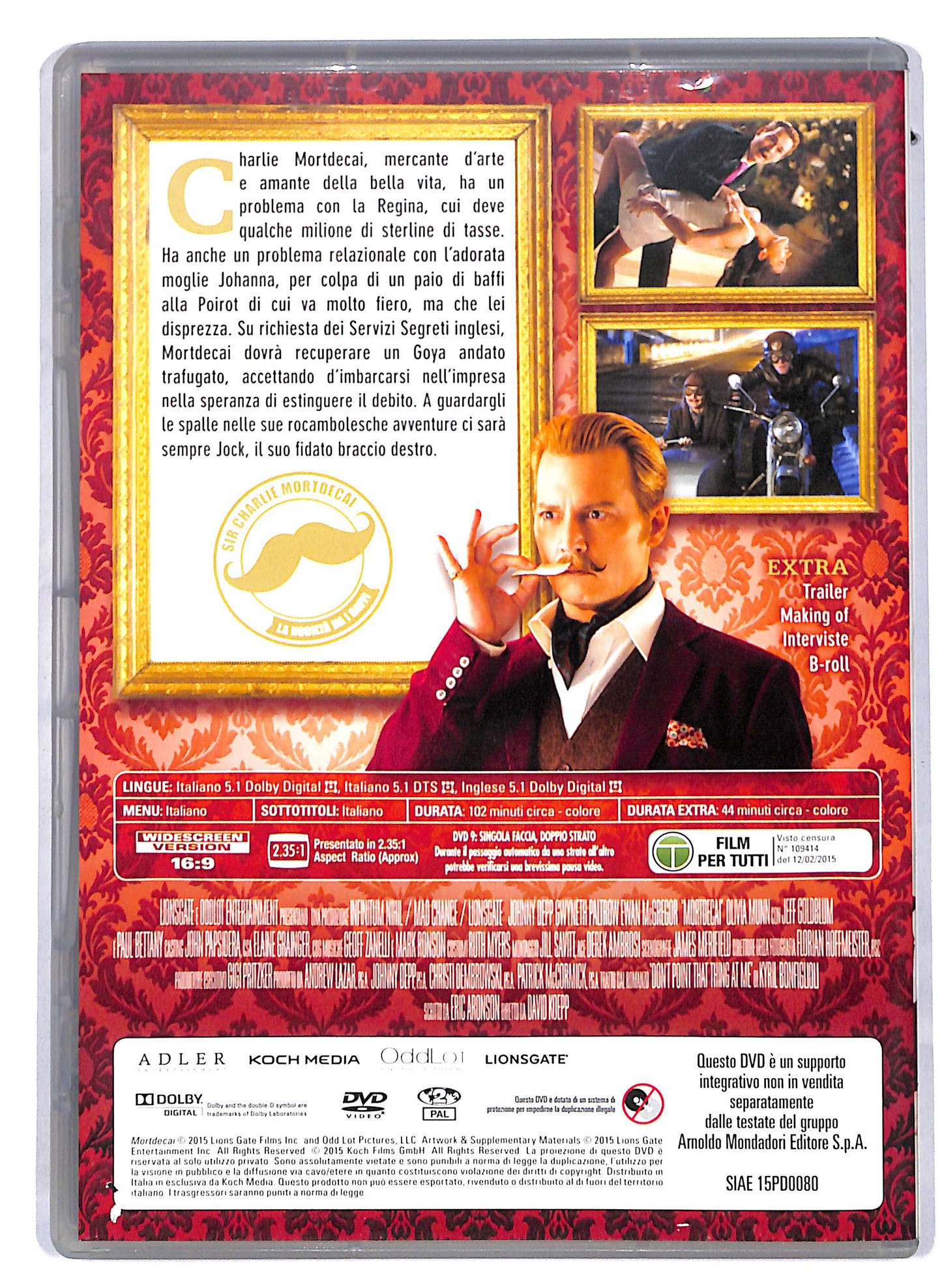 EBOND Mortdecai EDITORIALE DVD D813404