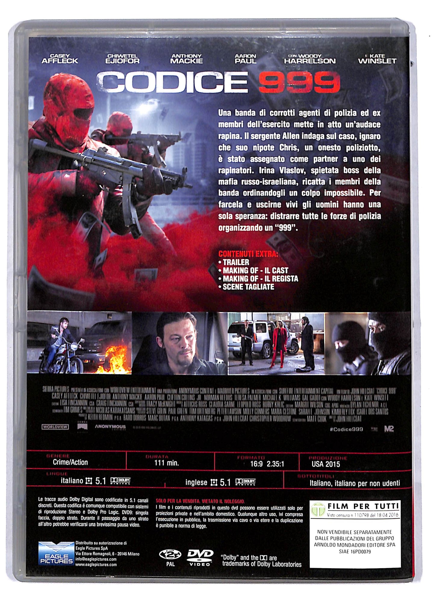 EBOND Codice 999 EDITORIALE DVD D813406