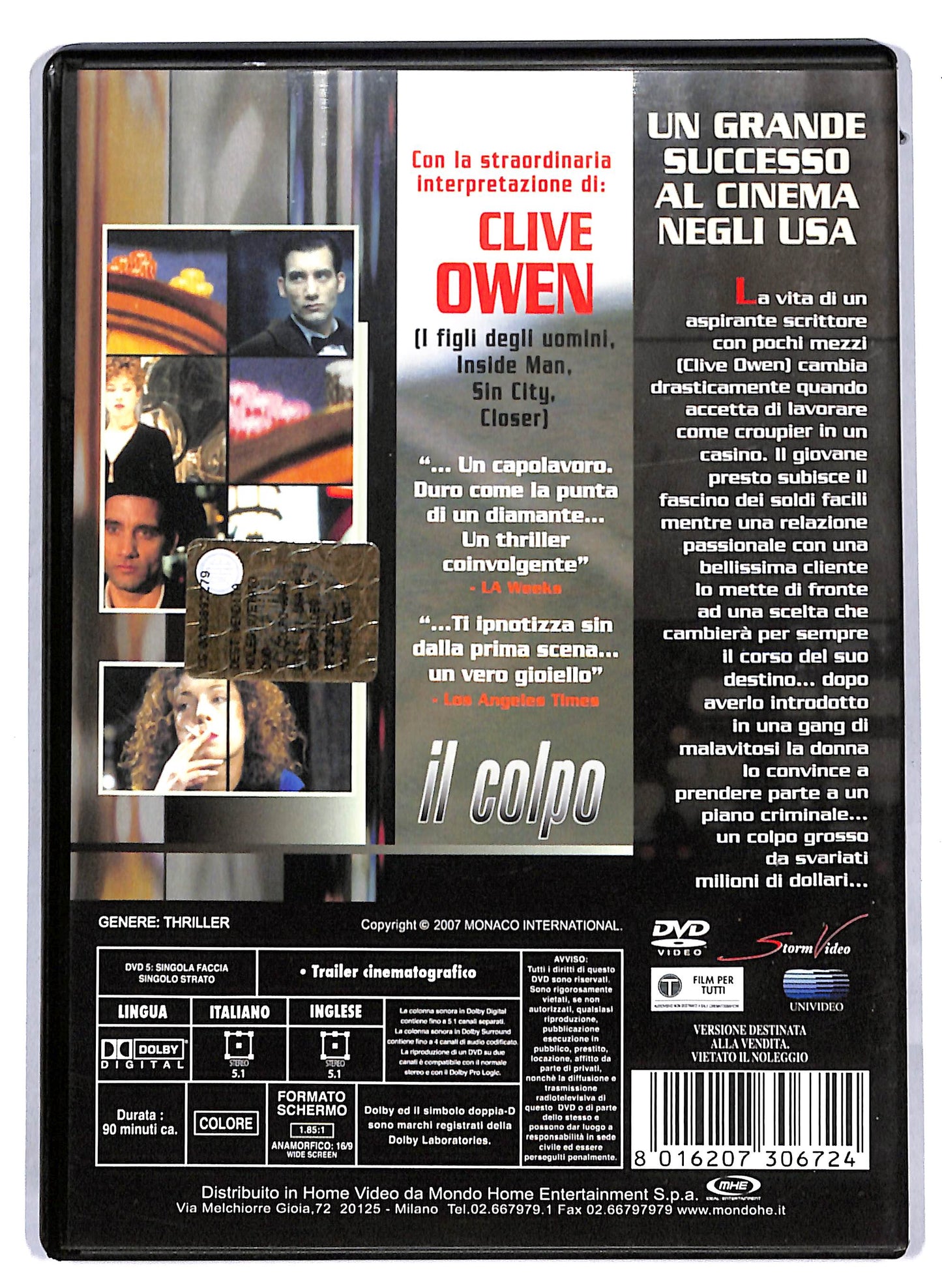 EBOND Il colpo - Analisi di una rapina DVD D813409