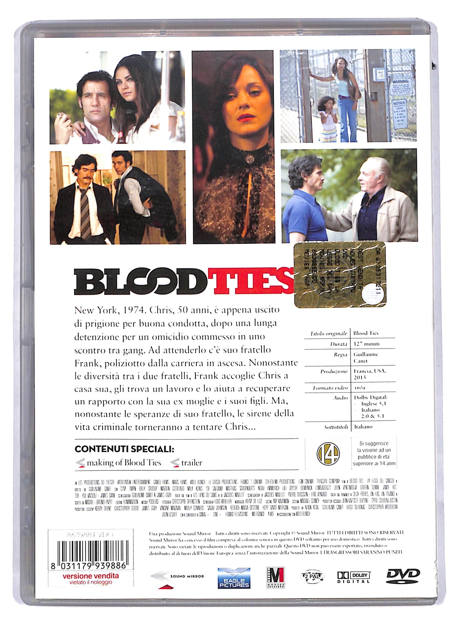 EBOND Blood Ties - La Legge Del Sangue DVD D813461