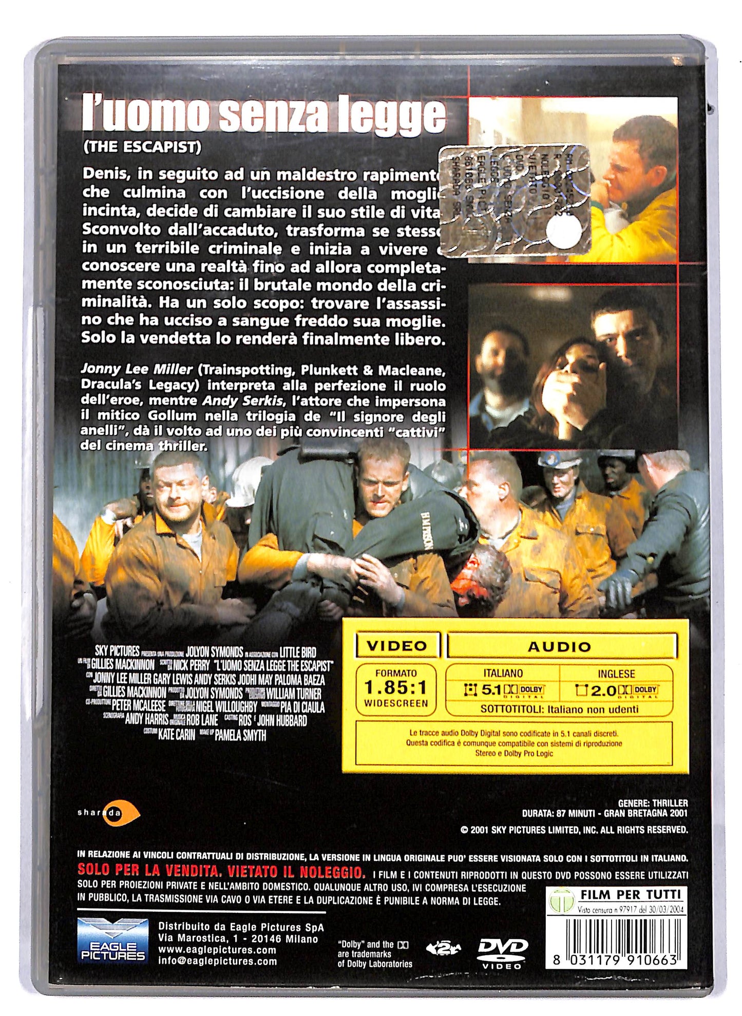 EBOND L'uomo senza legge DVD D813501