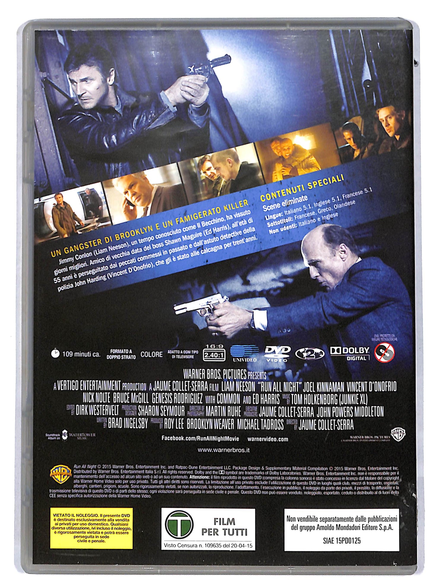 EBOND Run All Night - Una notte per sopravvivere EDITORIALE DVD D813548