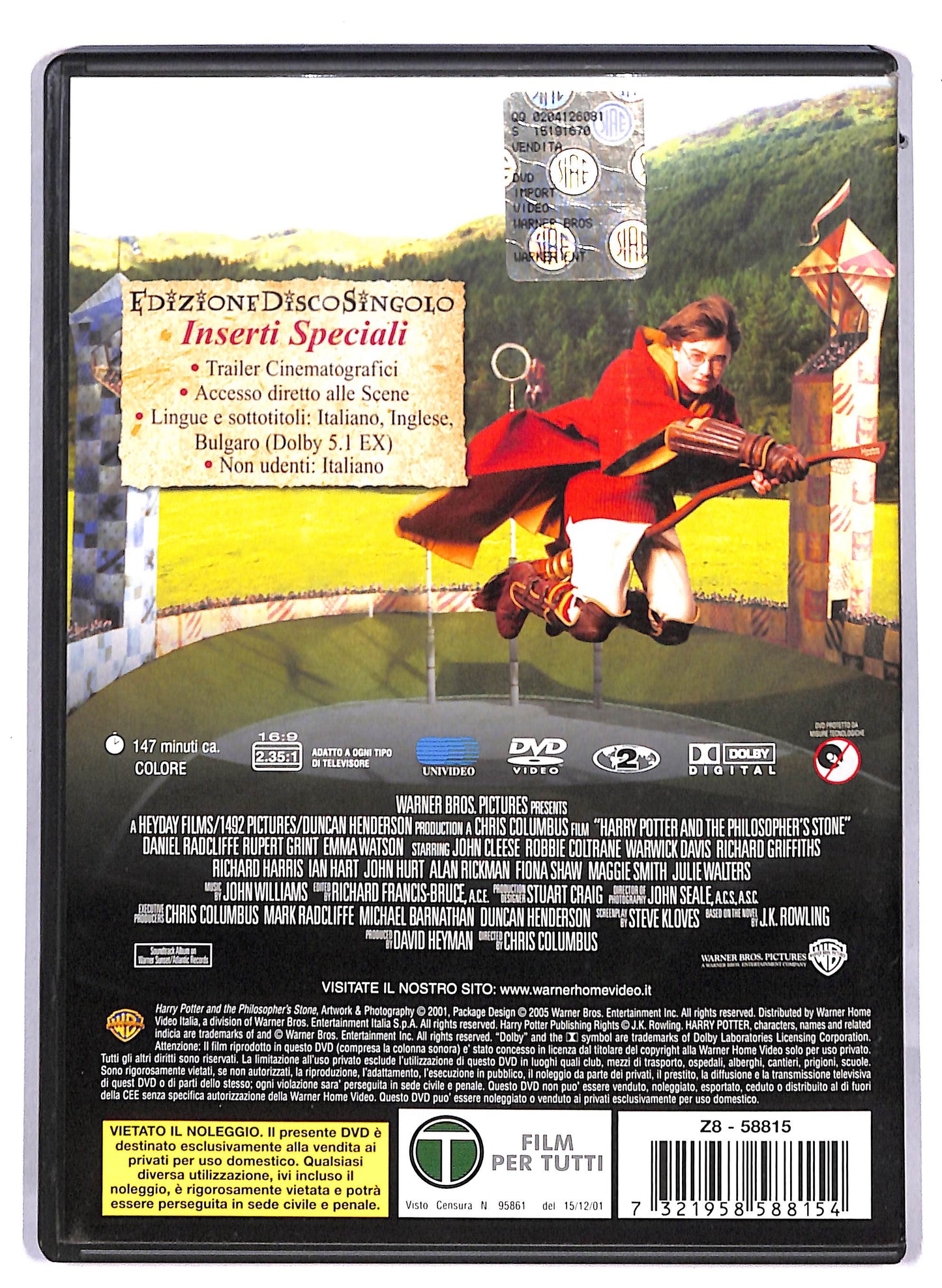 EBOND Harry Potter e la Pietra Filosofale edizione disco singolo DVD D813733