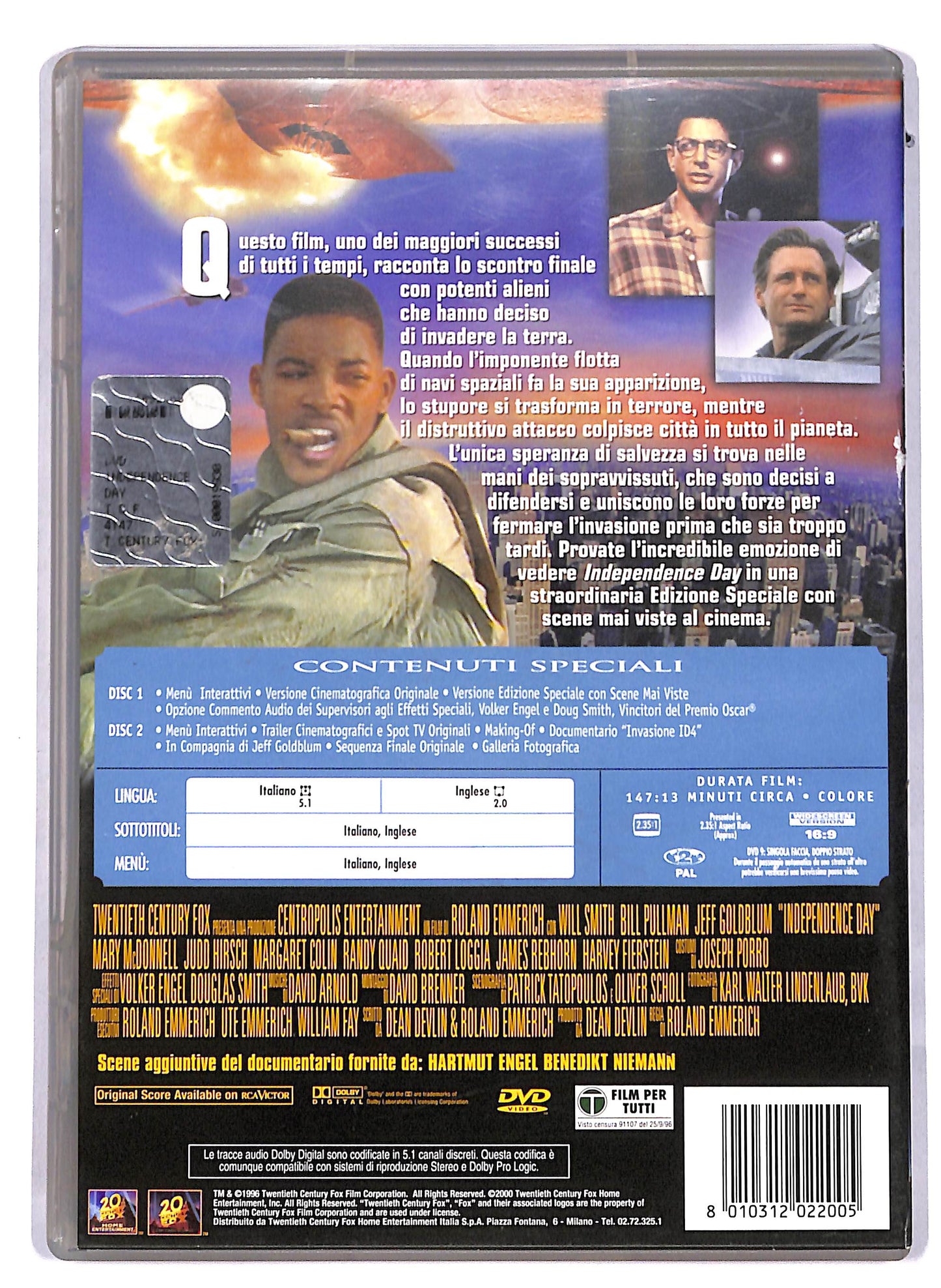 EBOND Independence Day EDIZIONE SPECIALE DVD D813735