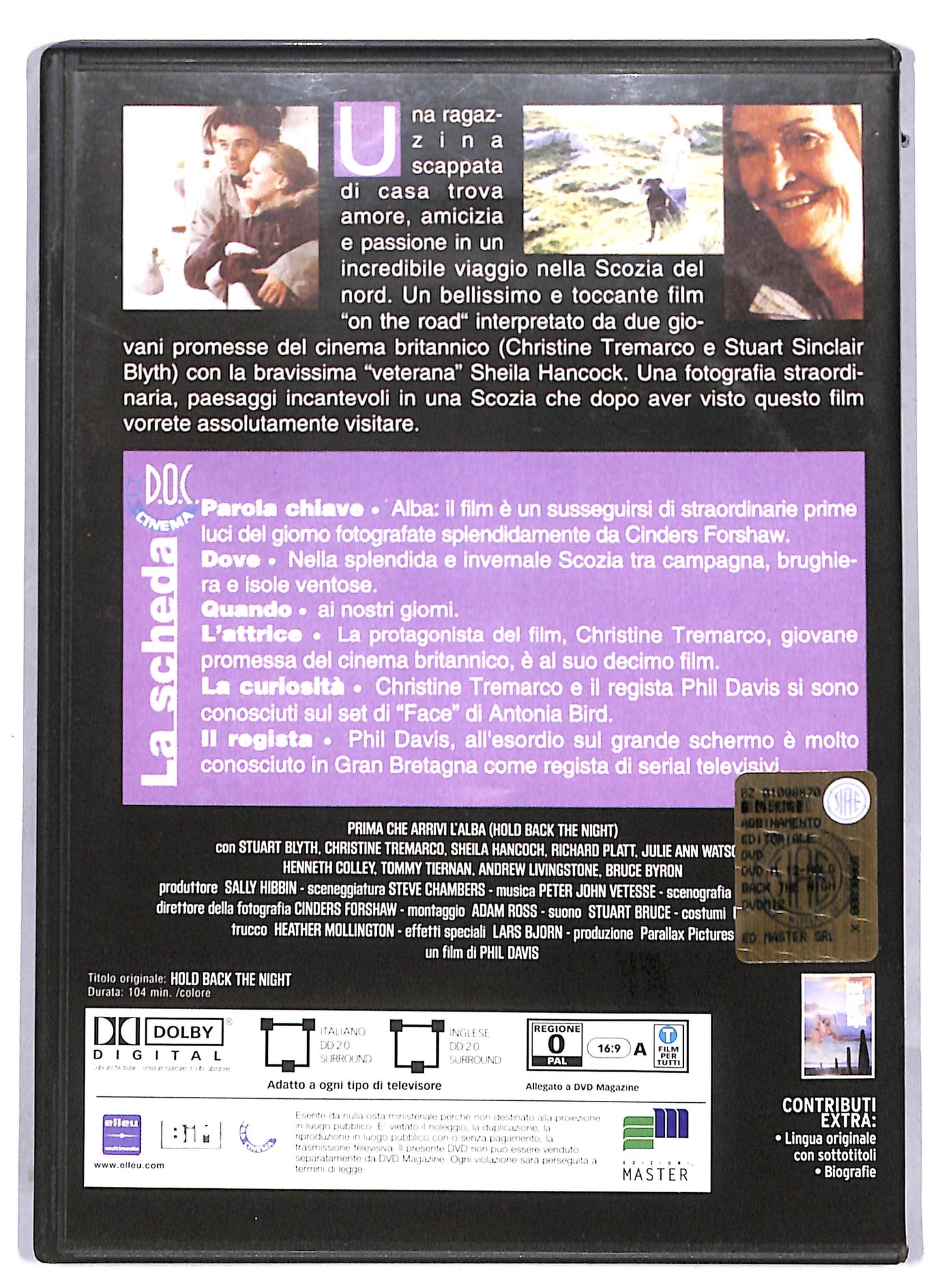 EBOND Hold Back the Night EDITORIALE DVD D813810