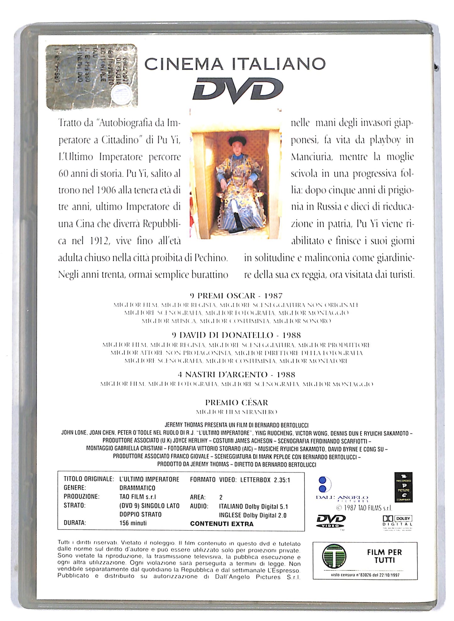 EBOND L'ultimo imperatore EDITORIALE DVD D813822