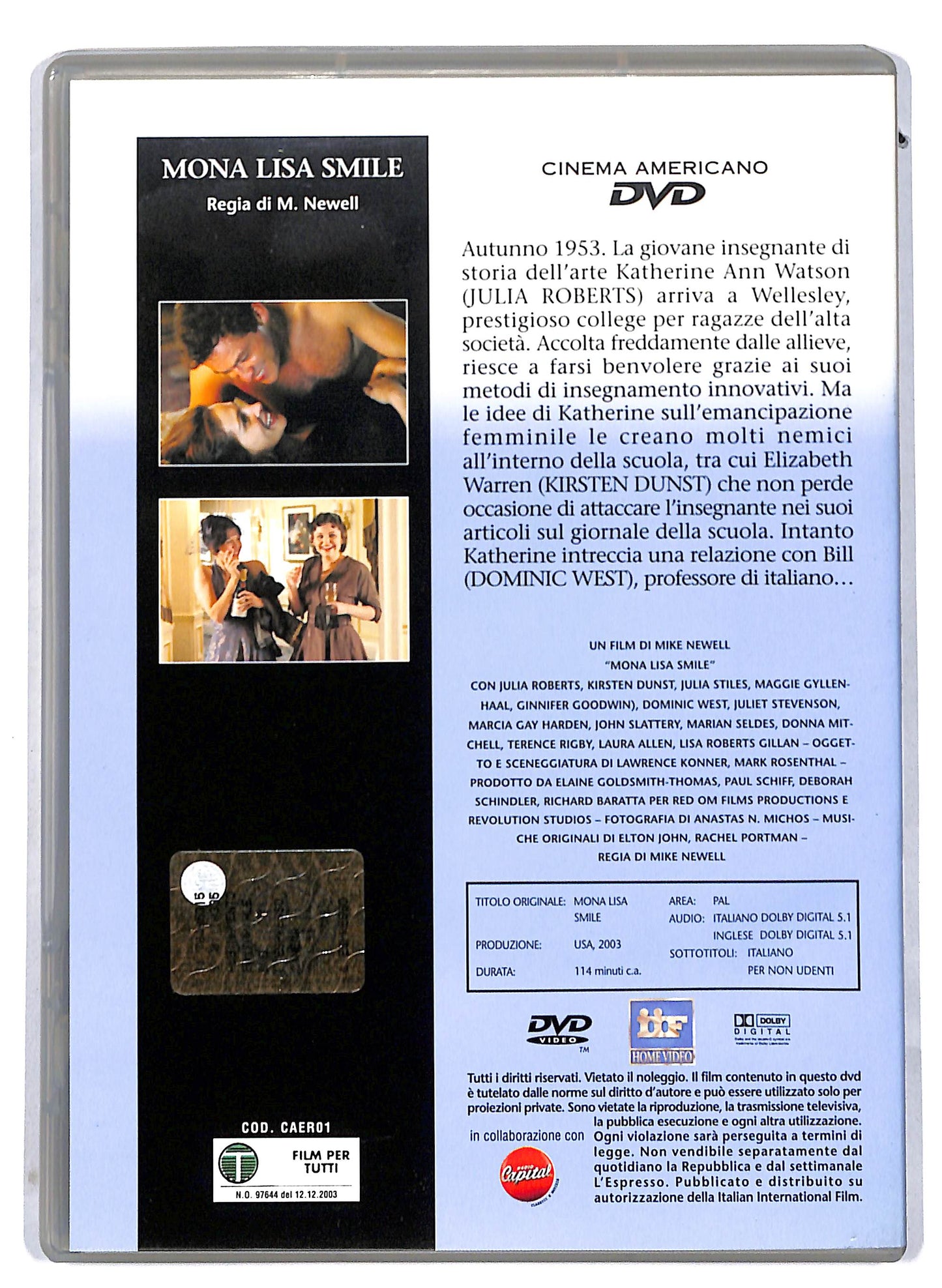 EBOND Mona Lisa Smile EDITORIALE DVD D813825