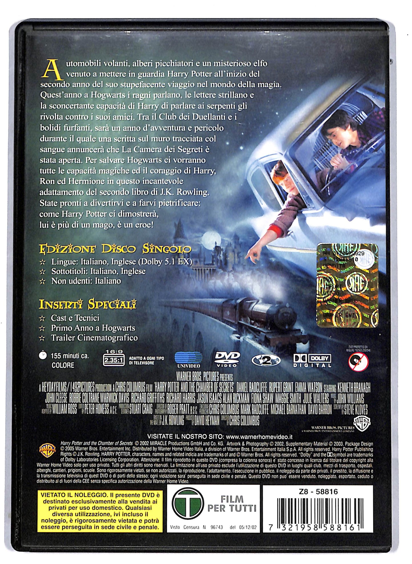 EBOND Harry Potter e la camera dei segreti - Edizione disco singolo DVD D813924