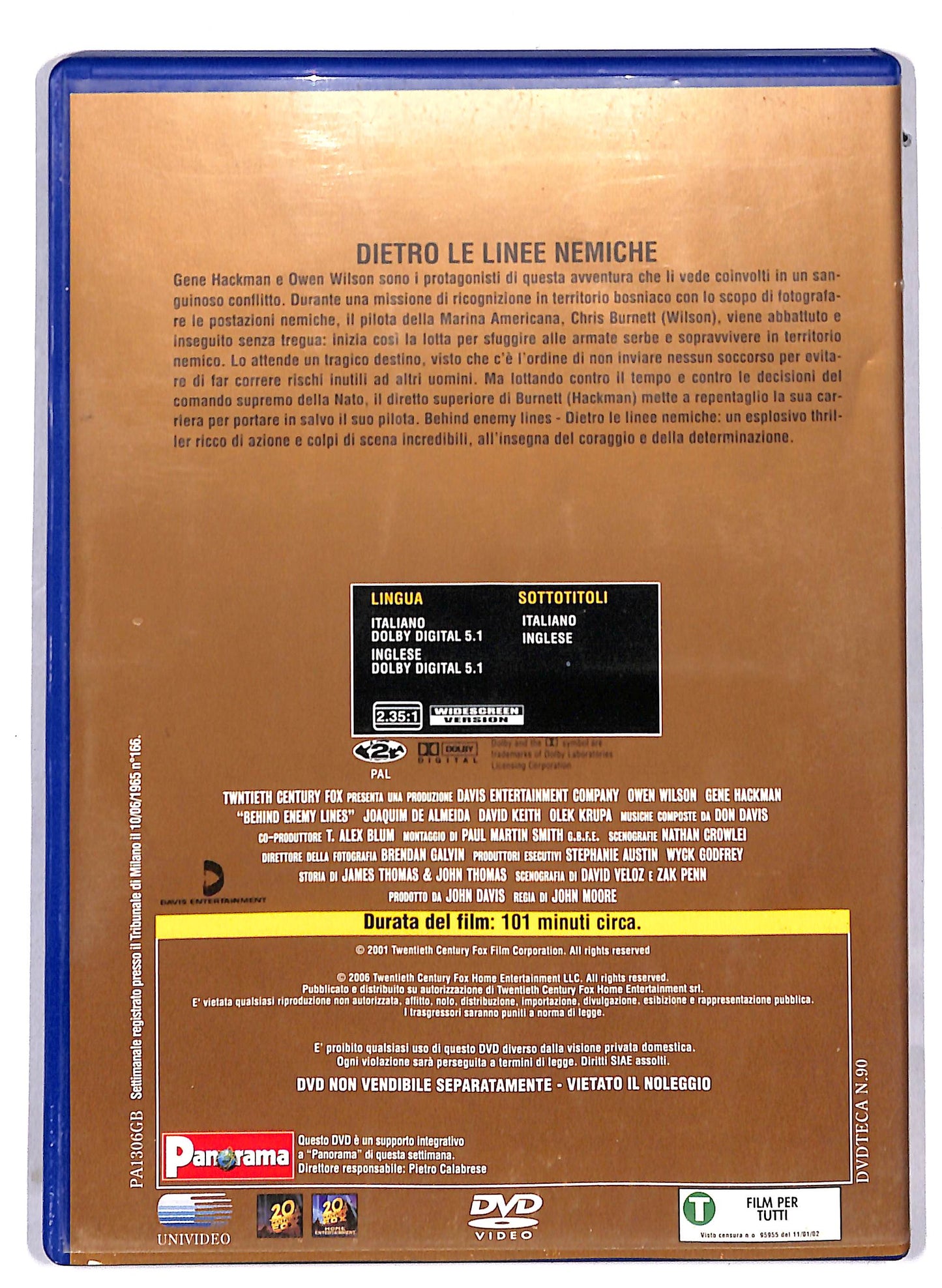 EBOND Behind Enemy Lines - Dietro le linee nemiche EDITORIALE DVD D814022